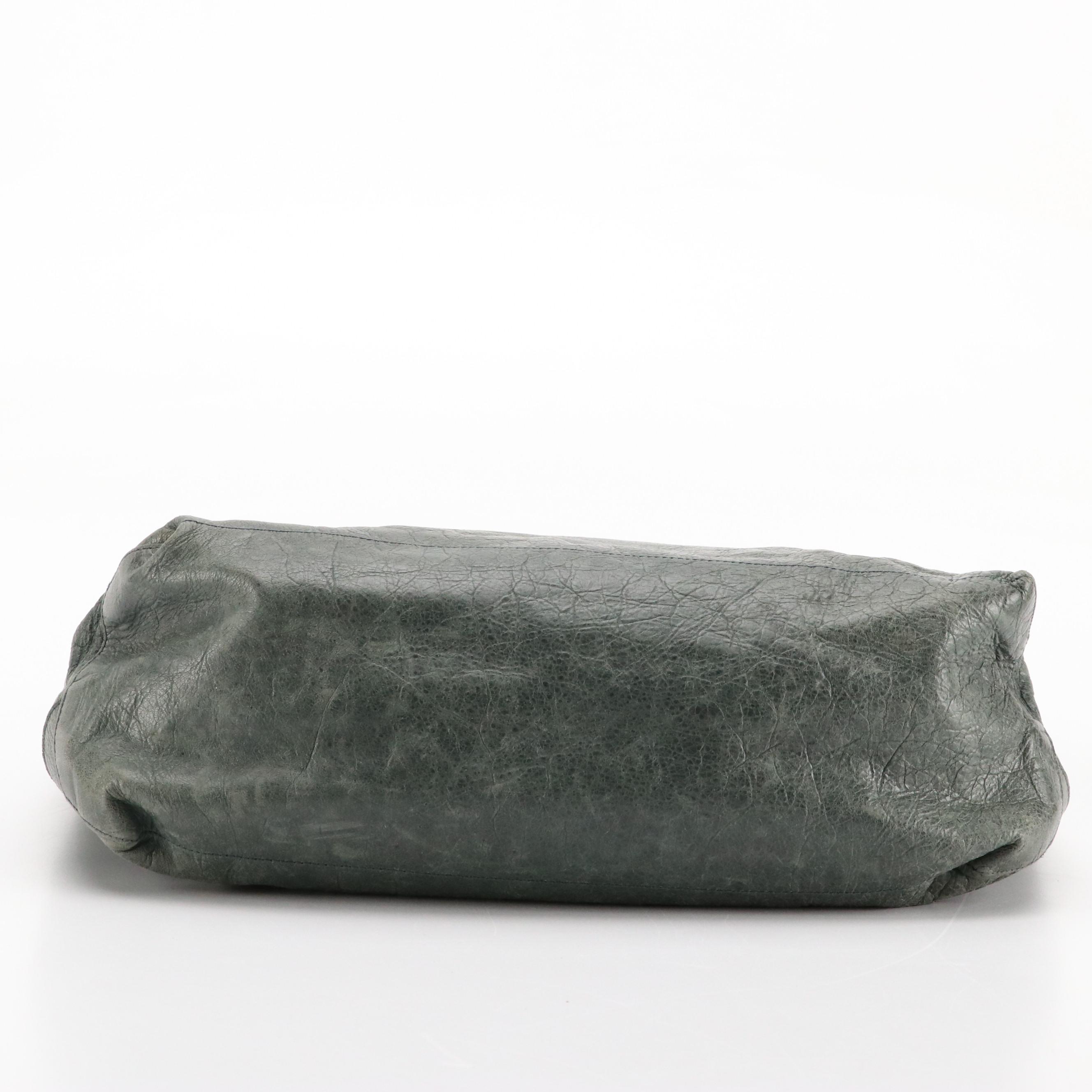 Balenciaga Motocross Classic Day Hobo Shoulder Bag in Lambskin Leather