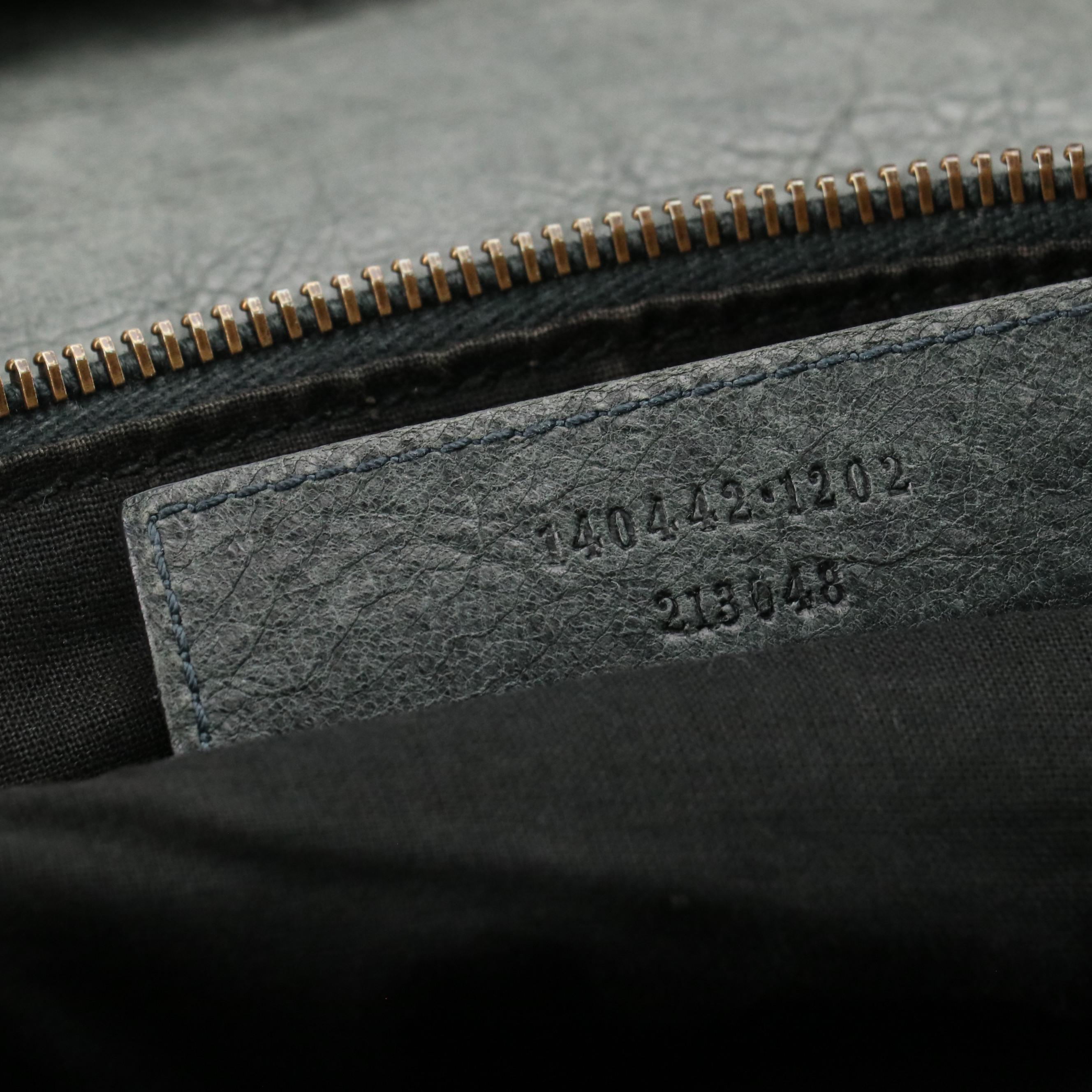 Balenciaga Motocross Classic Day Hobo Shoulder Bag in Lambskin Leather