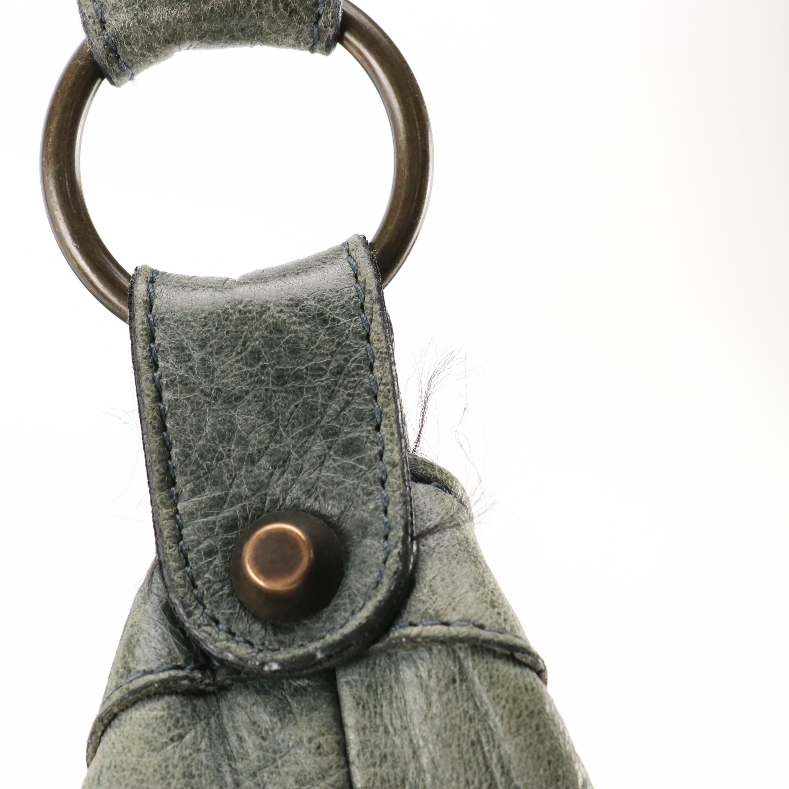 Balenciaga Motocross Classic Day Hobo Shoulder Bag in Lambskin Leather