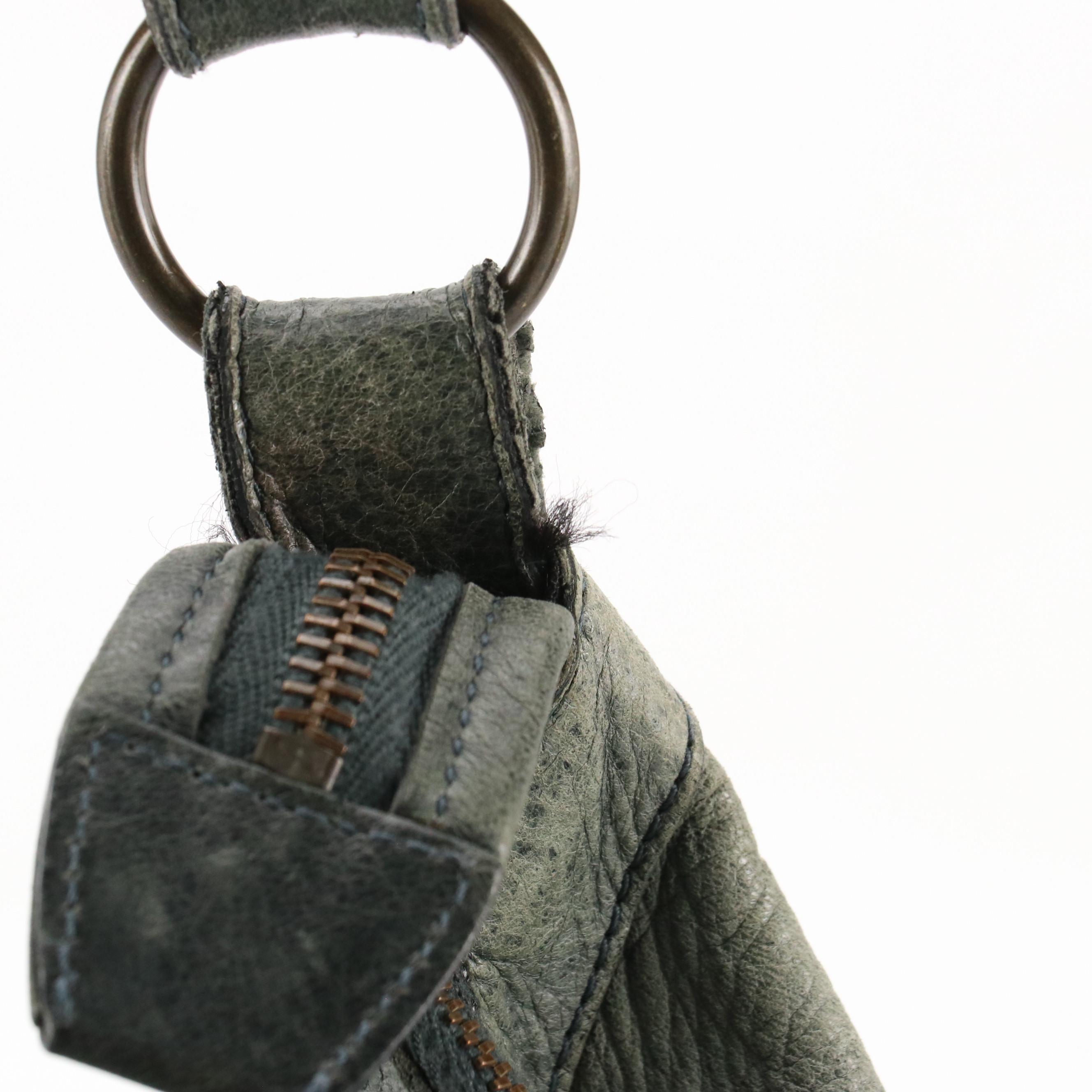 Balenciaga Motocross Classic Day Hobo Shoulder Bag in Lambskin Leather