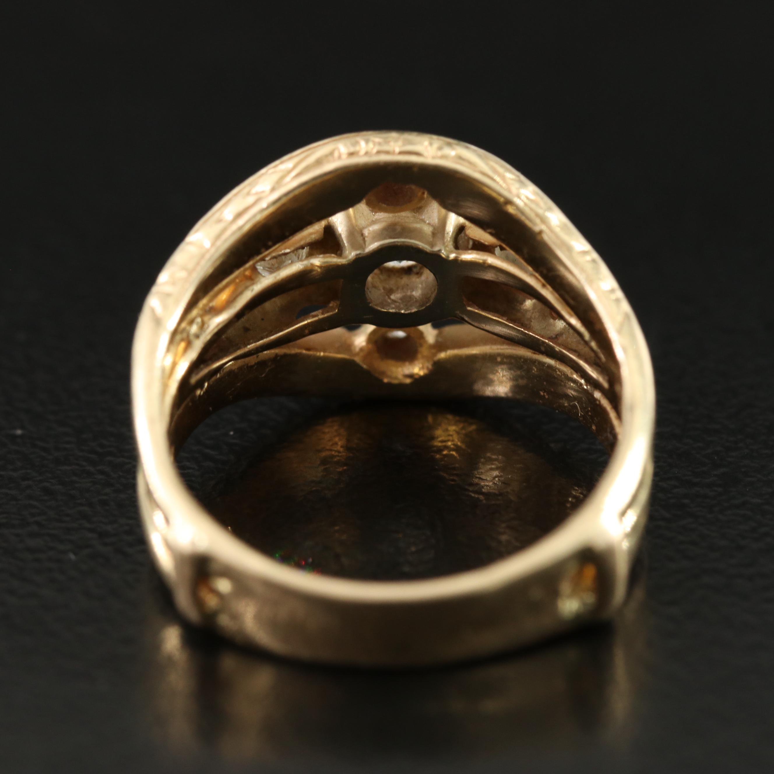 Vintage 14K 0.86 CTW Diamond Ring