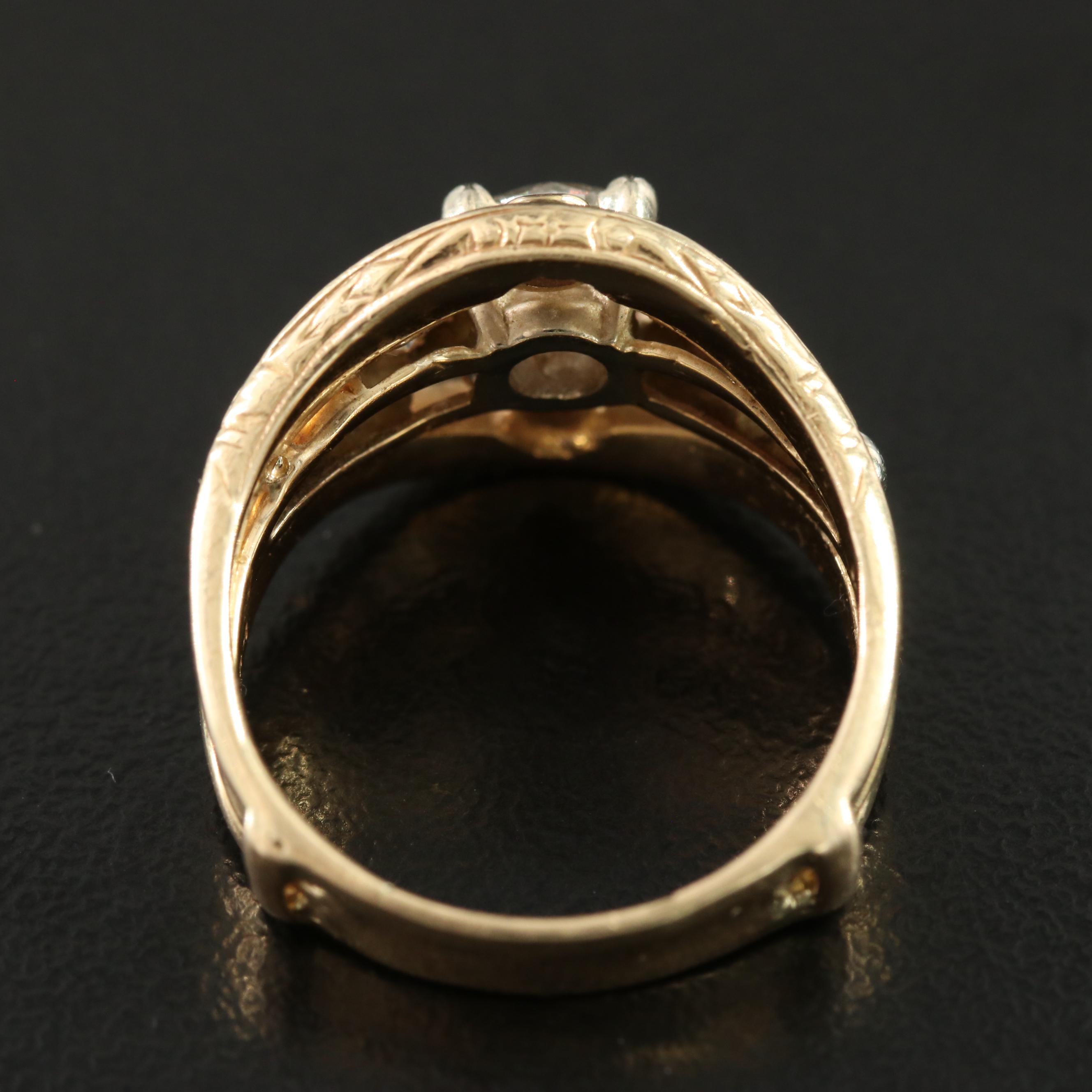 Vintage 14K 0.86 CTW Diamond Ring