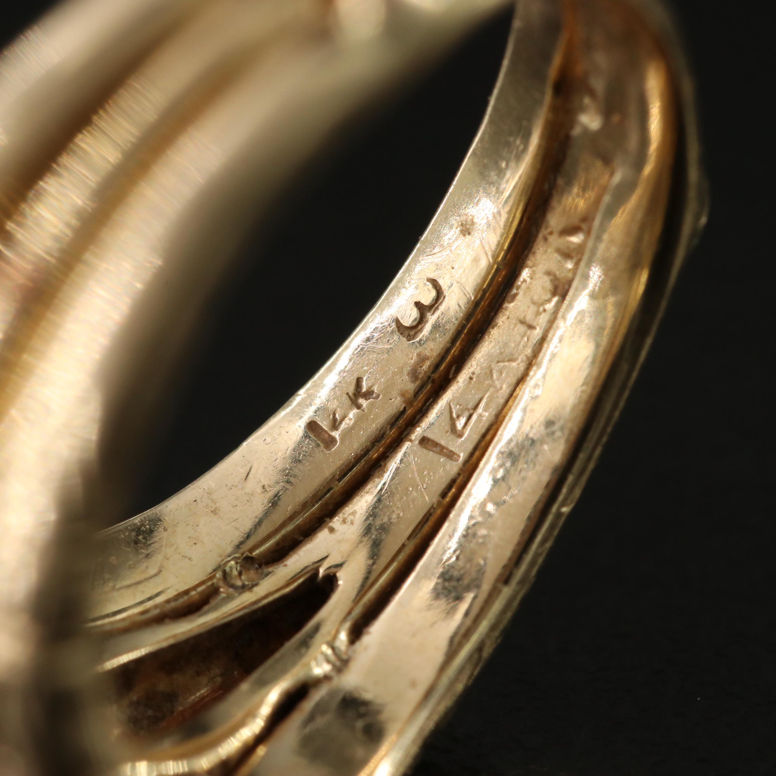 Vintage 14K 0.86 CTW Diamond Ring