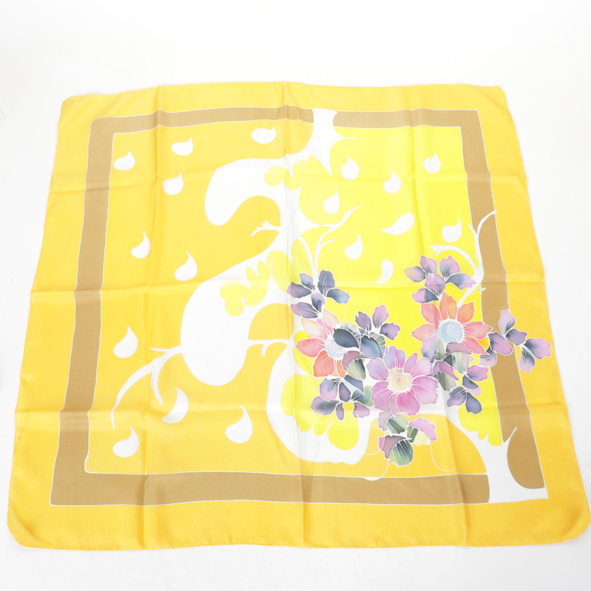 Ralph Lauren Blue Label Wool Plaid Scarf with Echo Silk and More Scarves