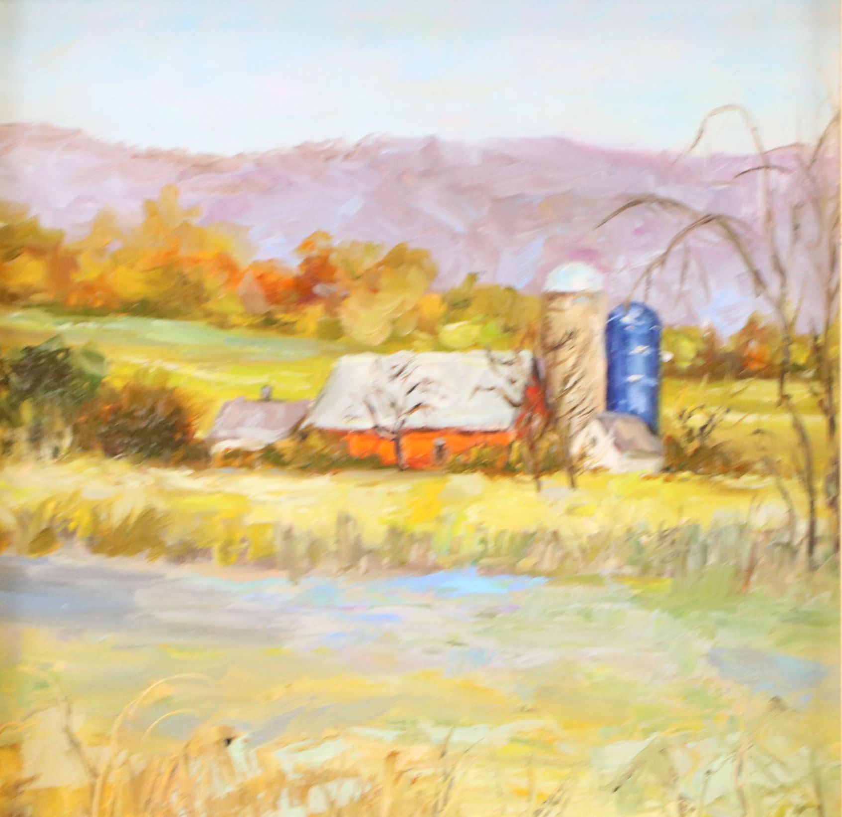 Julia Parabina Rural Landscape Oil Painting "Farm Life," 2024