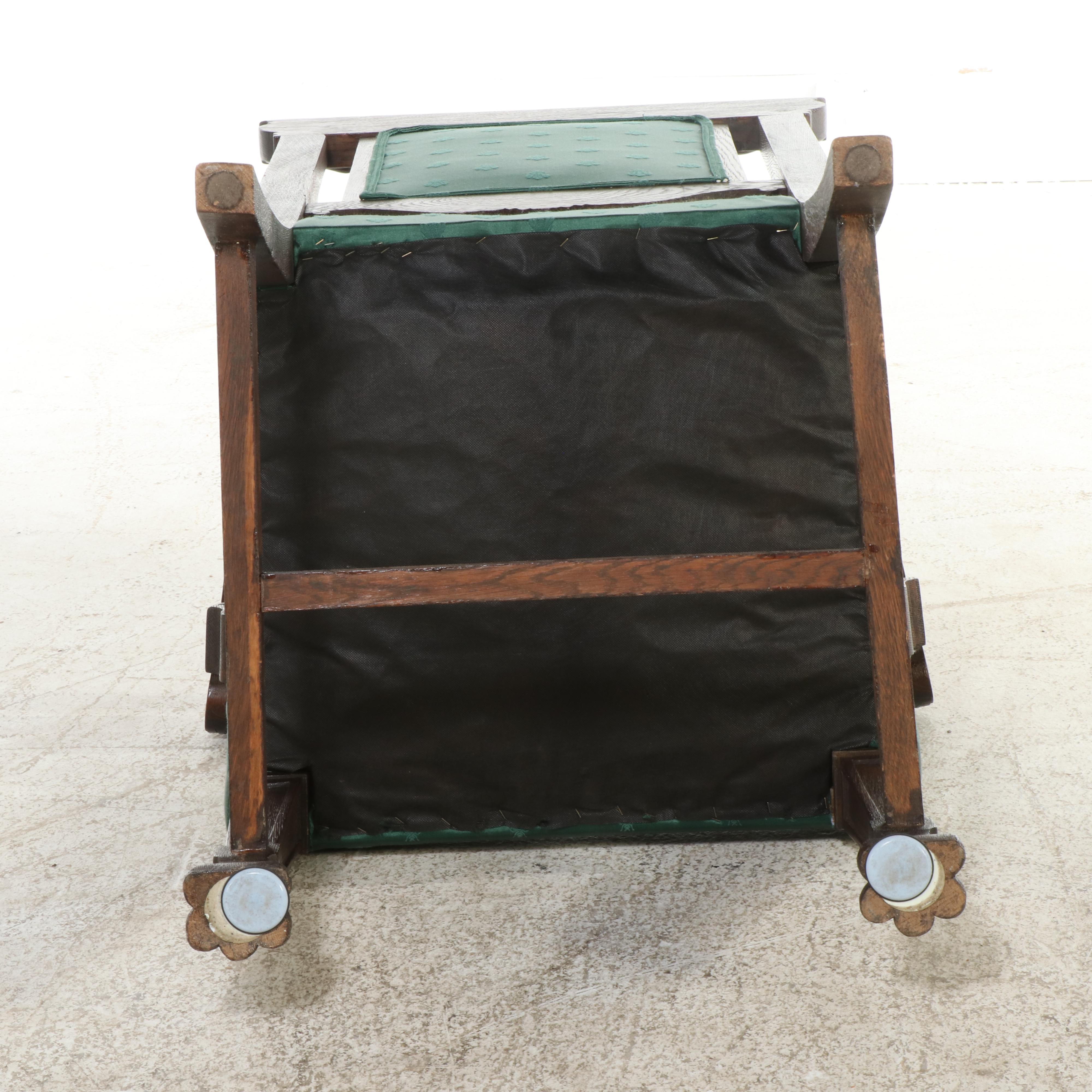 Victorian Renaissance Revival Carved Oak Library Chair, 19th Century