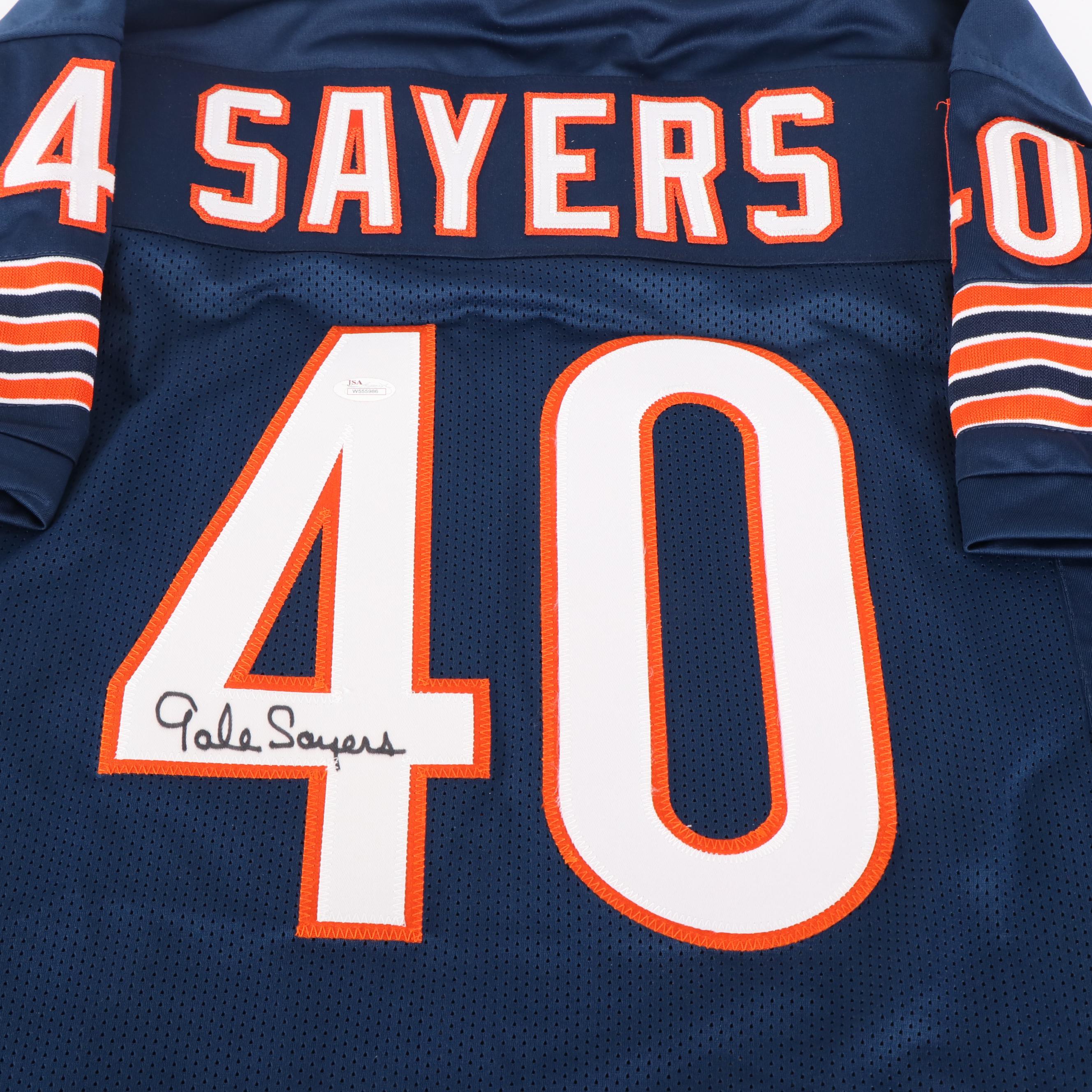 Gale Sayers Signed Chicago Bears Football Jersey, JSA