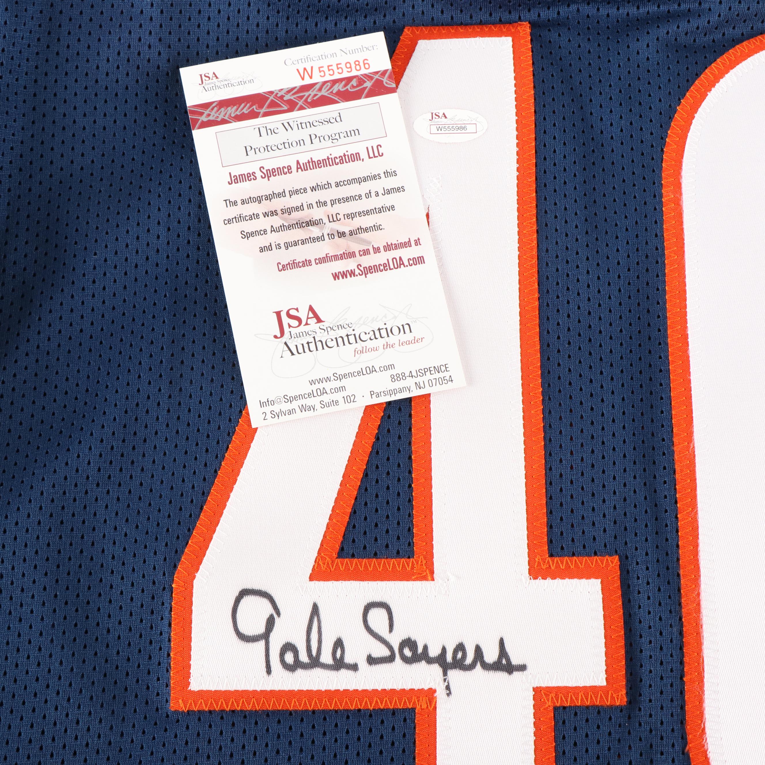 Gale Sayers Signed Chicago Bears Football Jersey, JSA