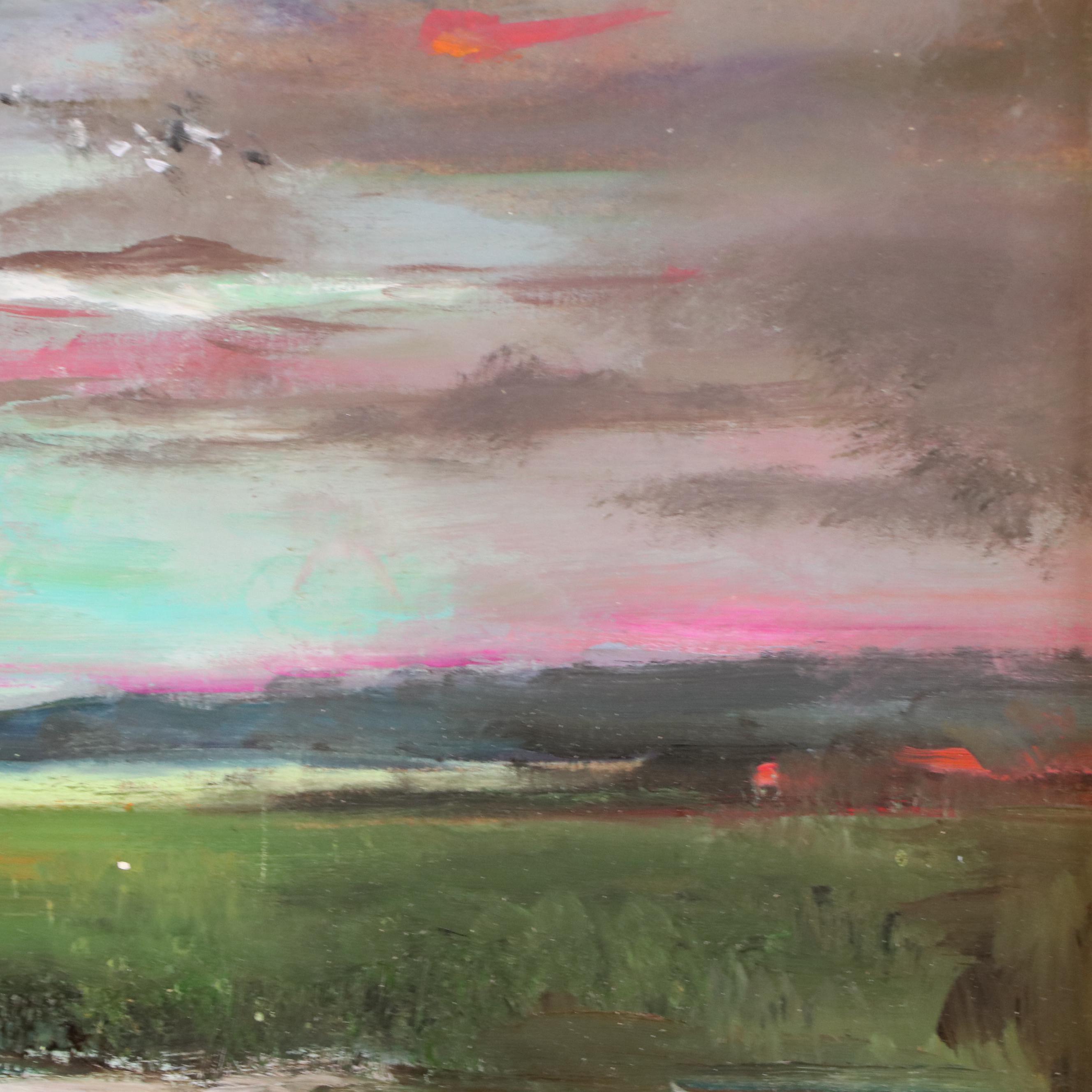 Natalia Demenko Sunset Landscape Oil Painting, 21st Century