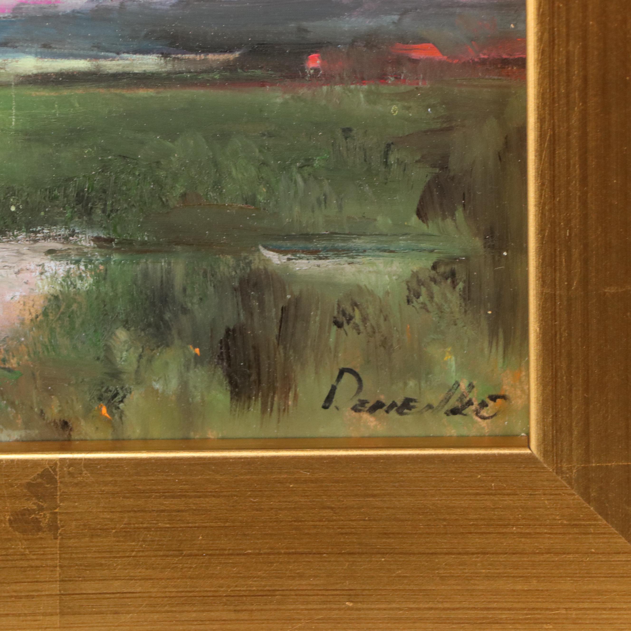 Natalia Demenko Sunset Landscape Oil Painting, 21st Century