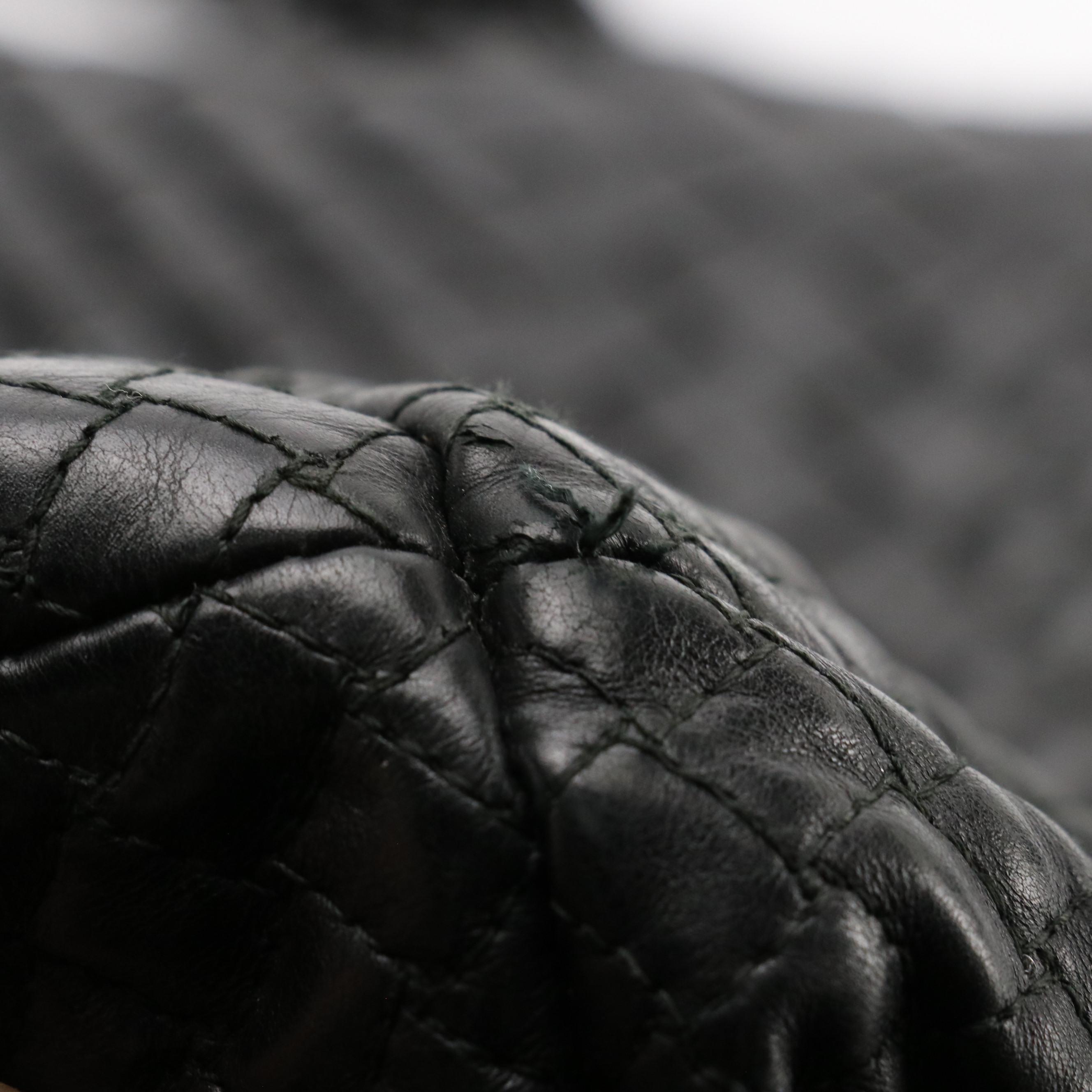 Bottega Veneta Envelope Flap Briefcase in Black Quilted and Intrecciato Leather