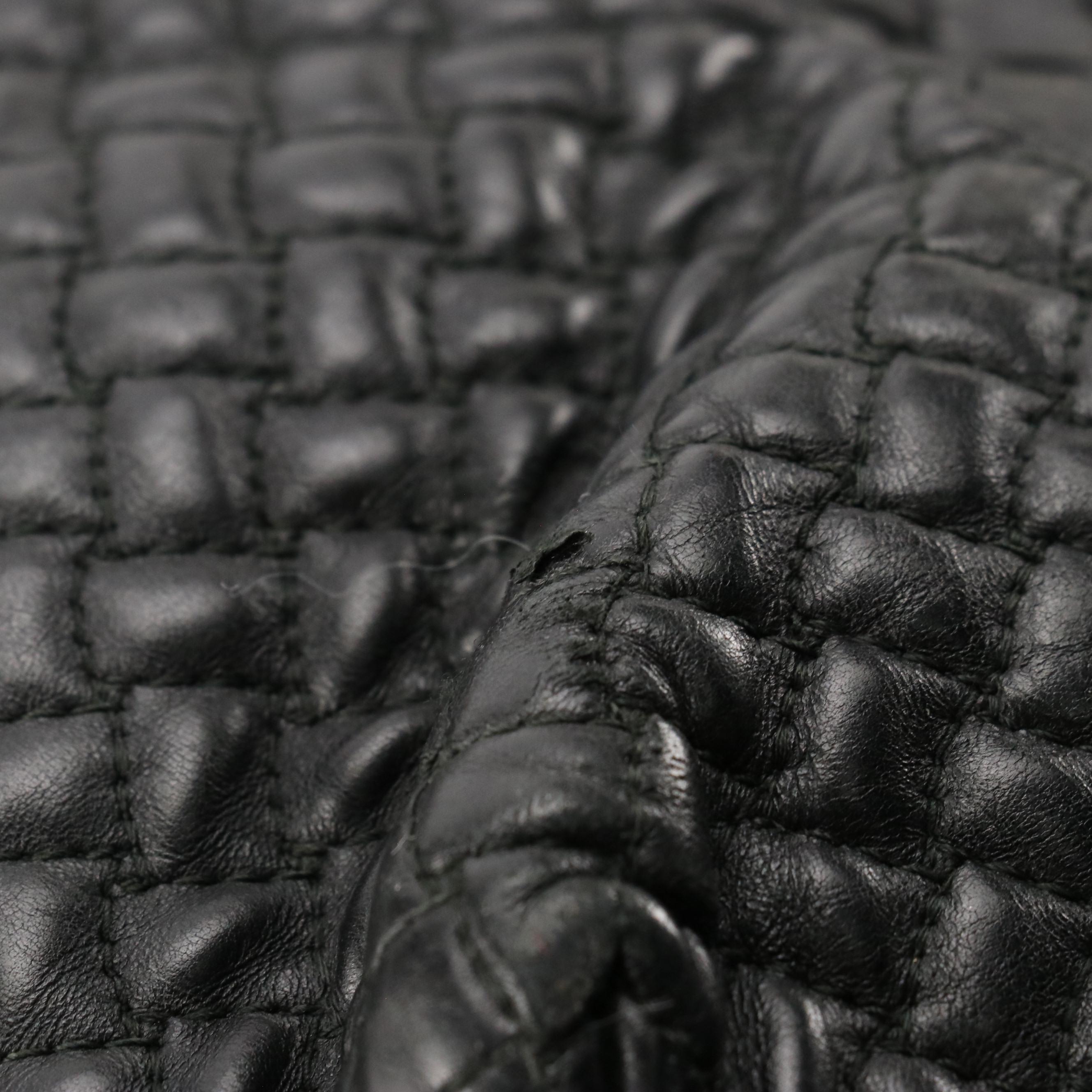 Bottega Veneta Envelope Flap Briefcase in Black Quilted and Intrecciato Leather