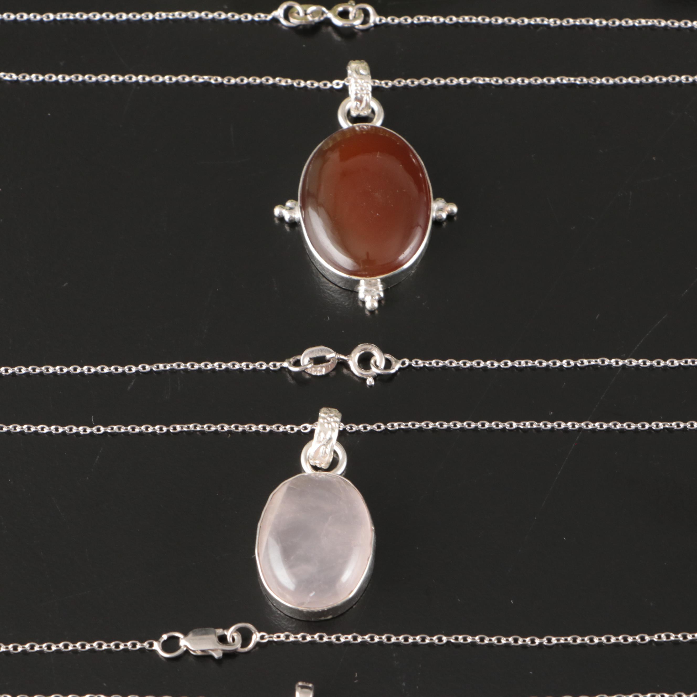 17 Assorted Sterling Silver Bracelets, Earrings, Necklaces, Pendants, and Rings