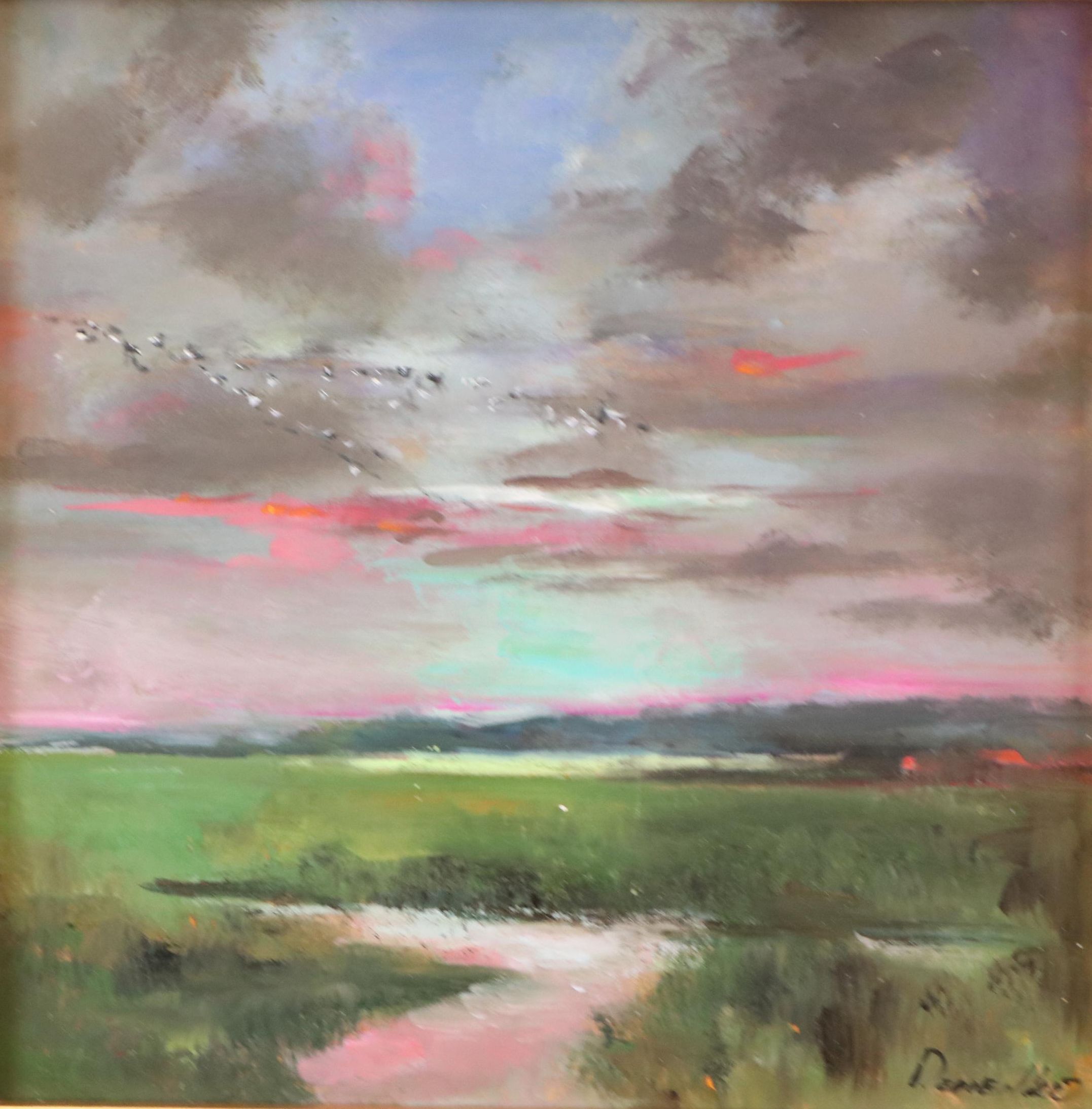 Natalia Demenko Sunset Landscape Oil Painting, 21st Century