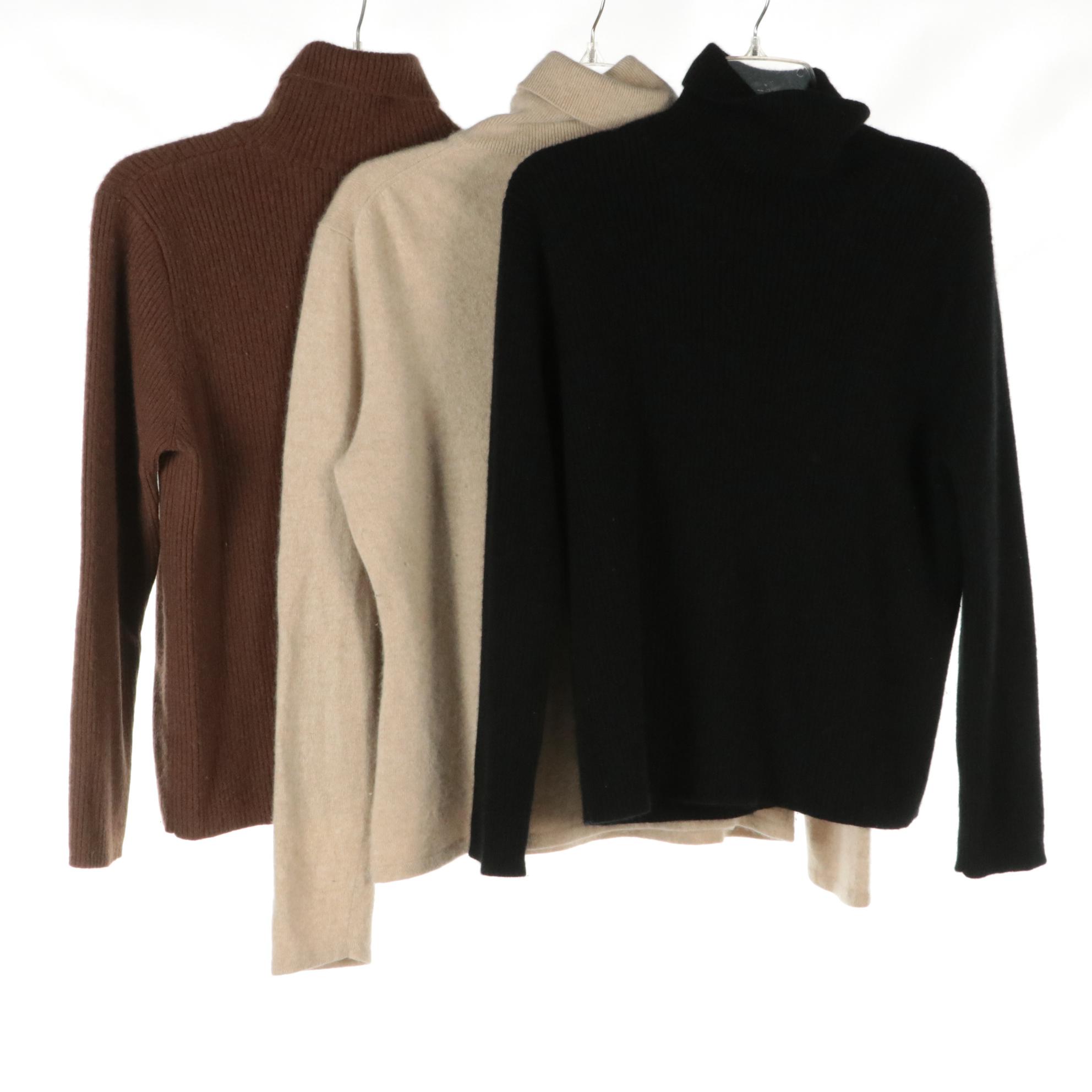 Saks Fifth Avenue and Orvis Cashmere Turtleneck Sweaters