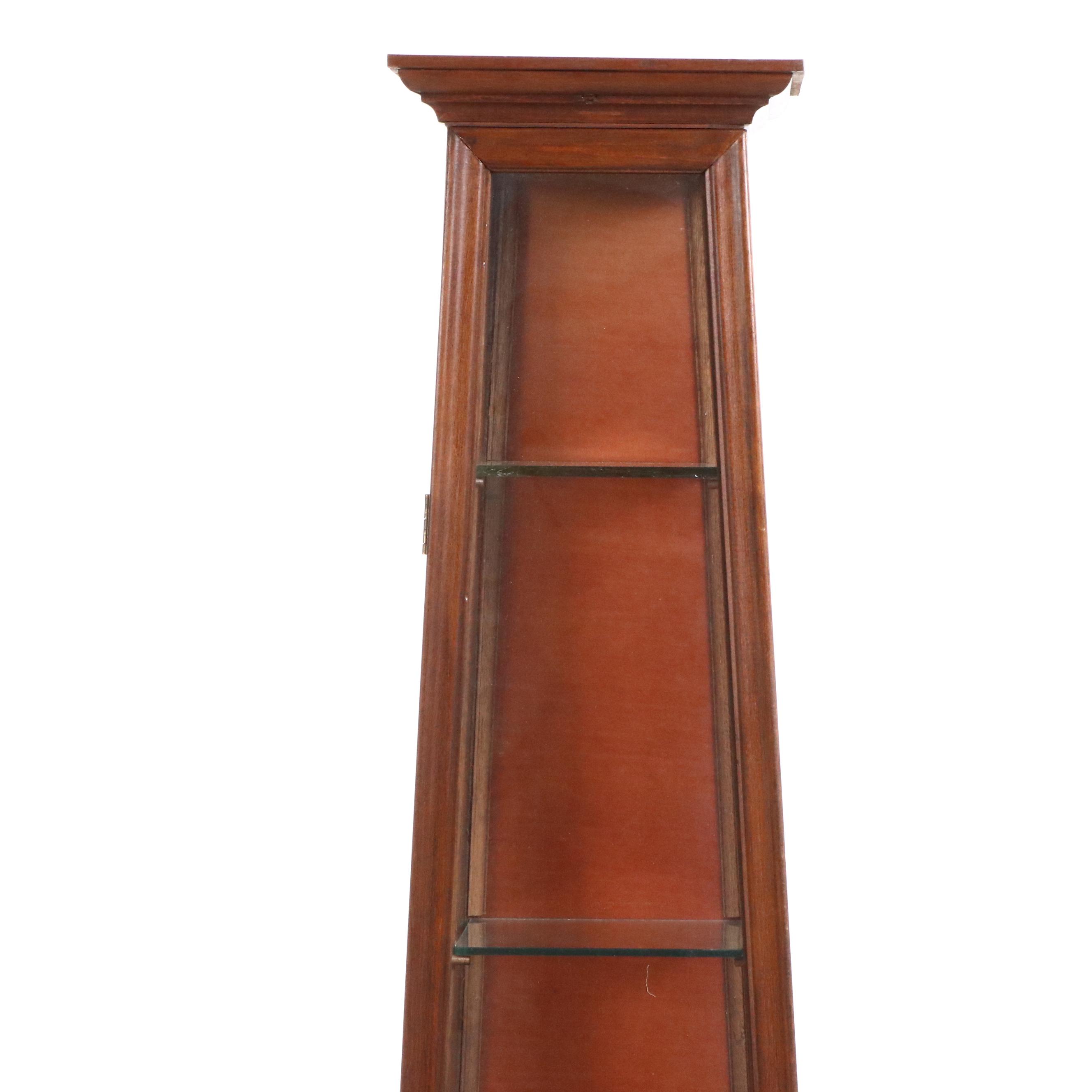 Mediterranean Style Tapered Illuminated Display Cabinet, Late 20th Century