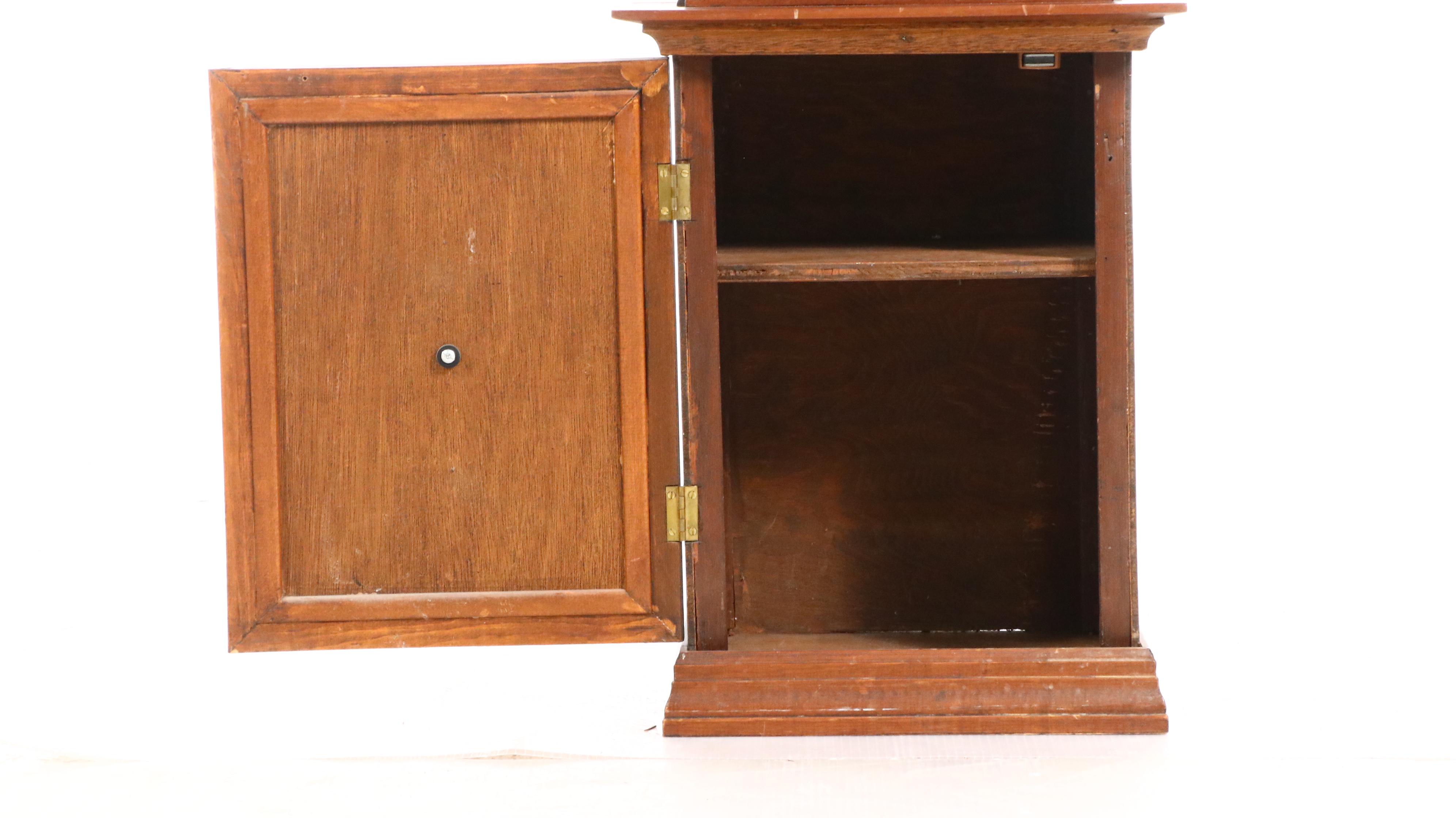 Mediterranean Style Tapered Illuminated Display Cabinet, Late 20th Century