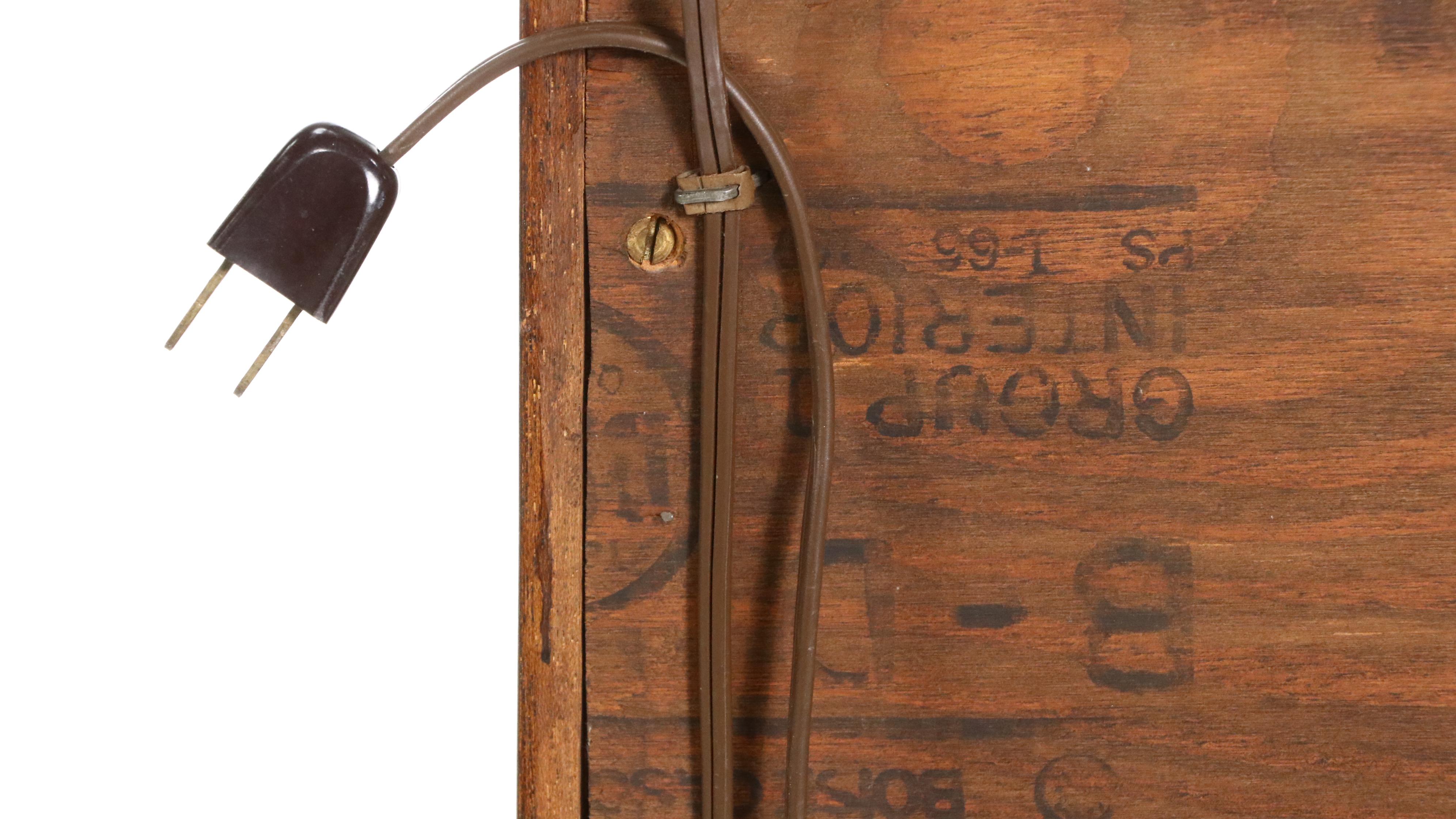 Mediterranean Style Tapered Illuminated Display Cabinet, Late 20th Century