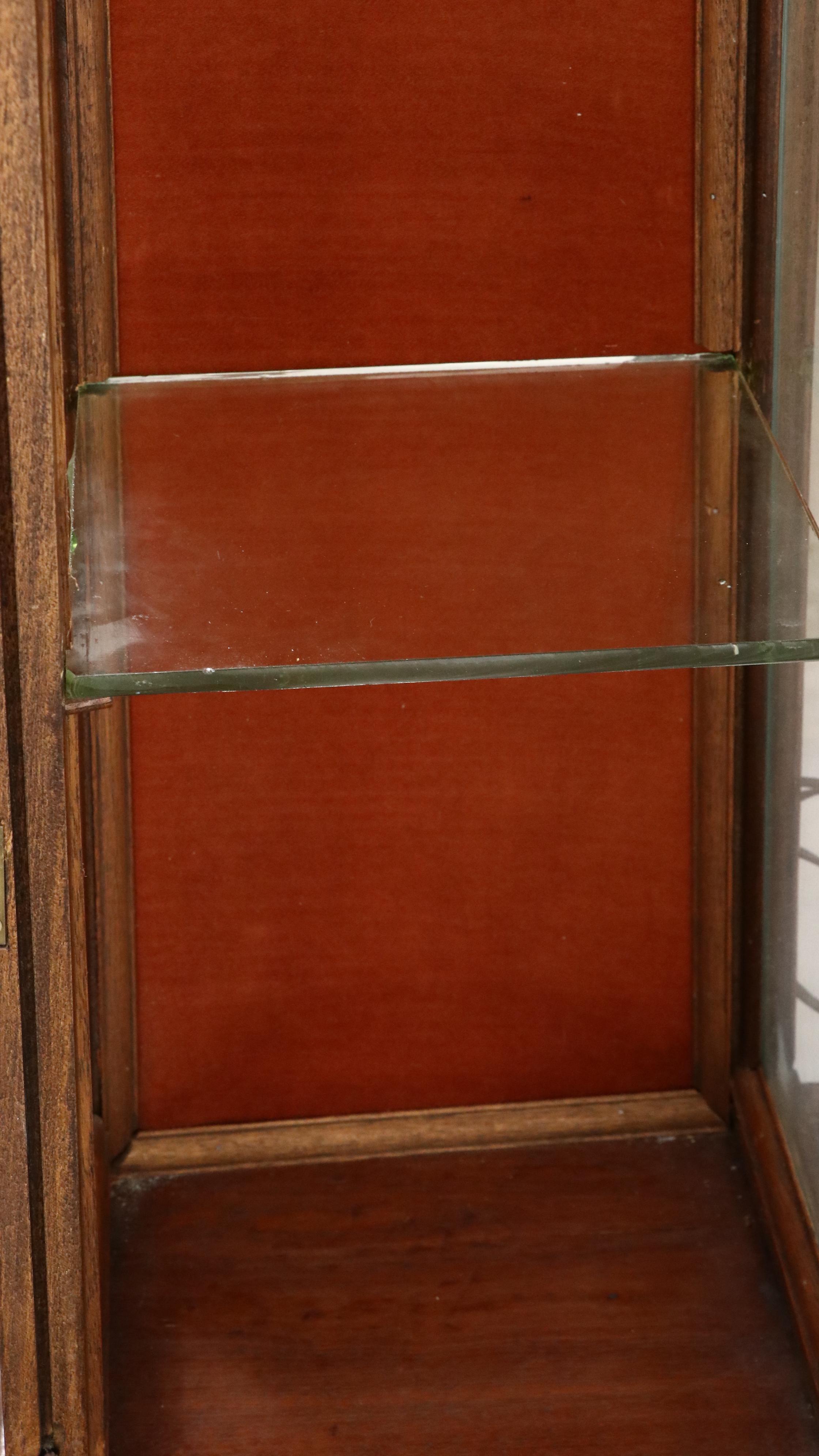 Mediterranean Style Tapered Illuminated Display Cabinet, Late 20th Century