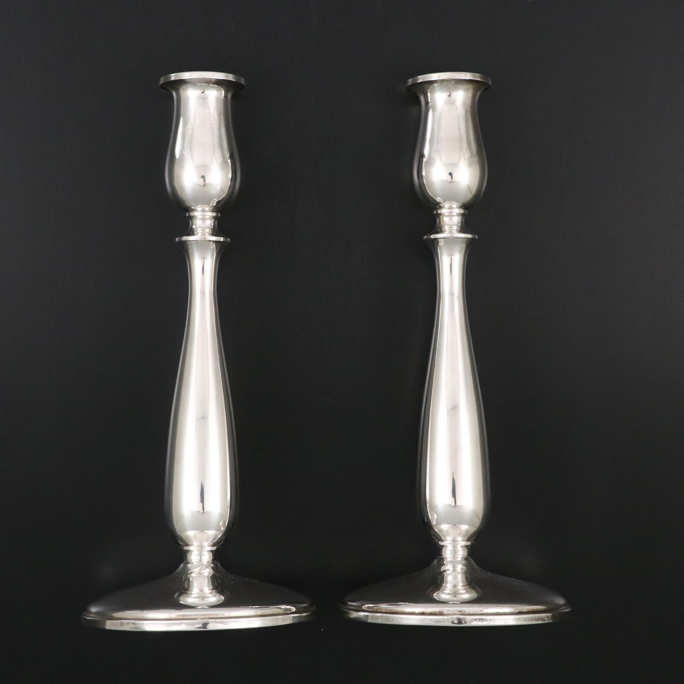 Cartier Sterling Silver Candle Holders