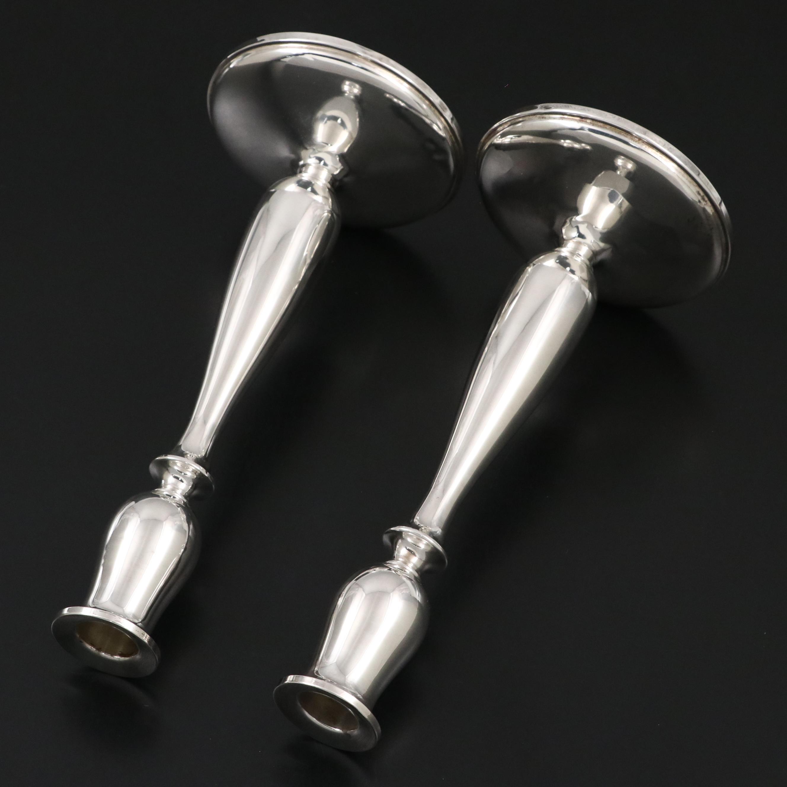 Cartier Sterling Silver Candle Holders