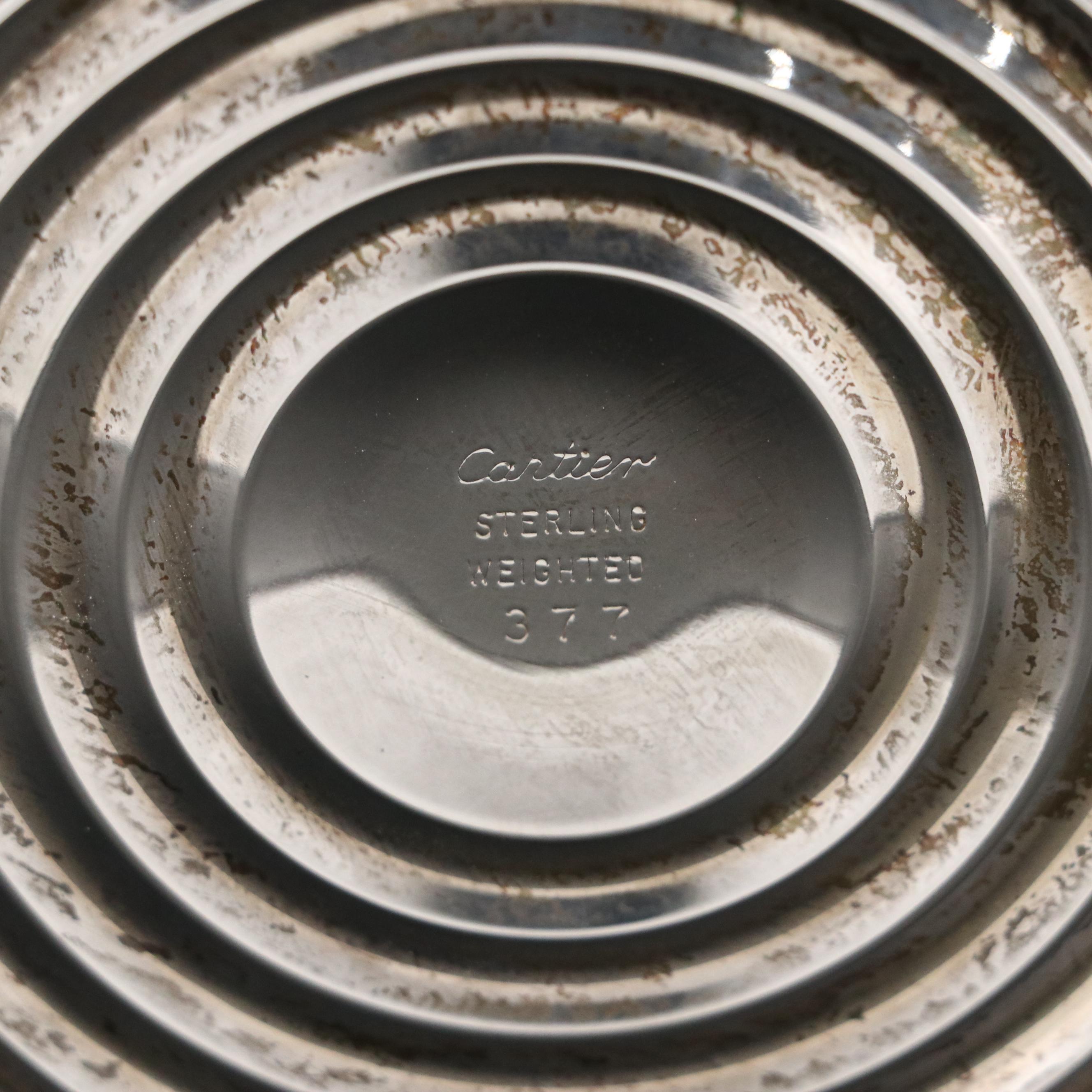 Cartier Sterling Silver Candle Holders