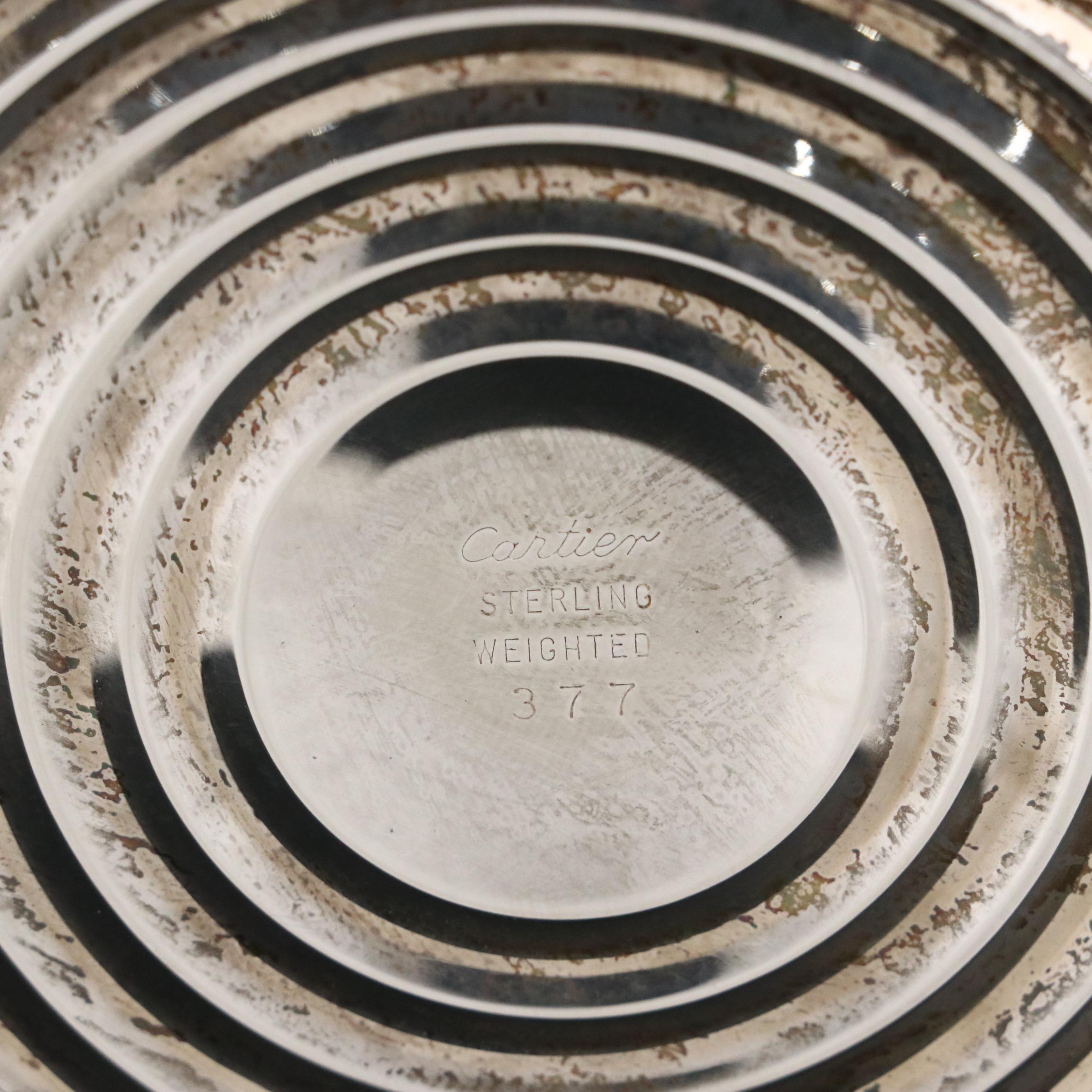 Cartier Sterling Silver Candle Holders