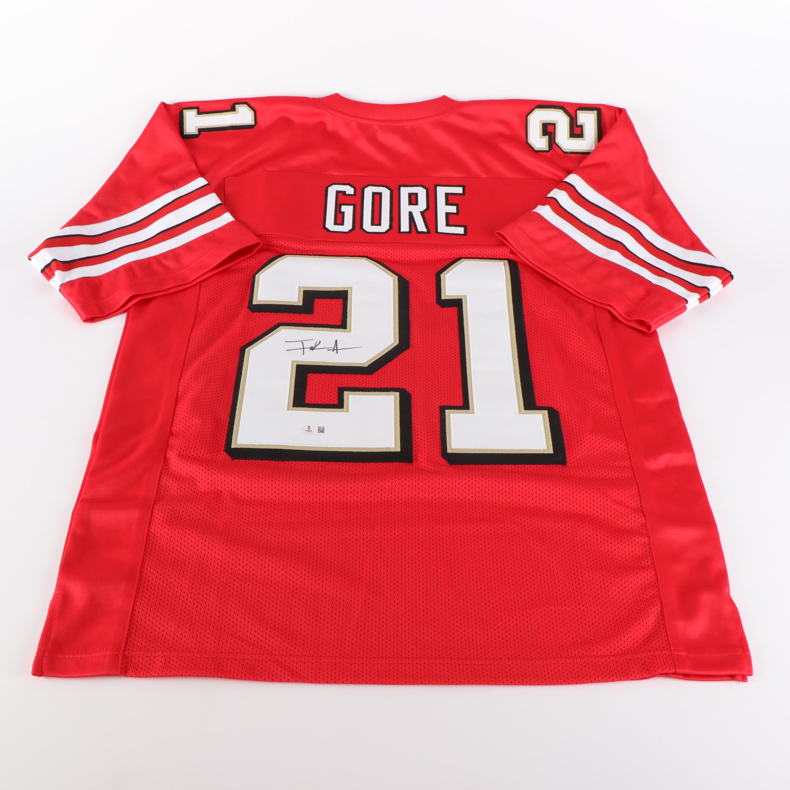 Frank Gore Signed San Francisco 49ers Football Jersey, Beckett