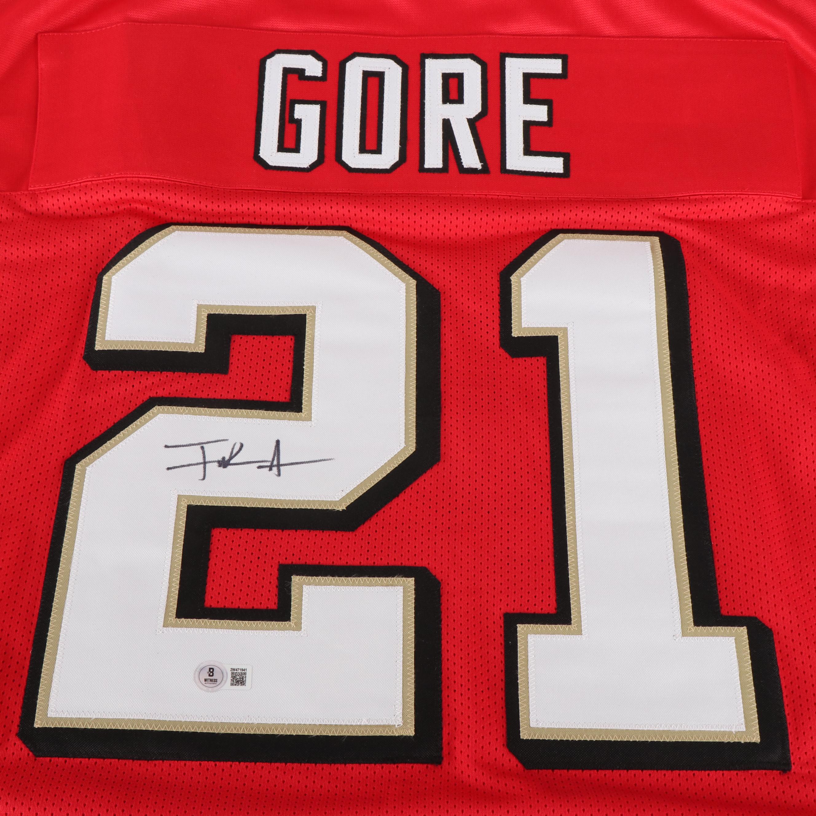 Frank Gore Signed San Francisco 49ers Football Jersey, Beckett