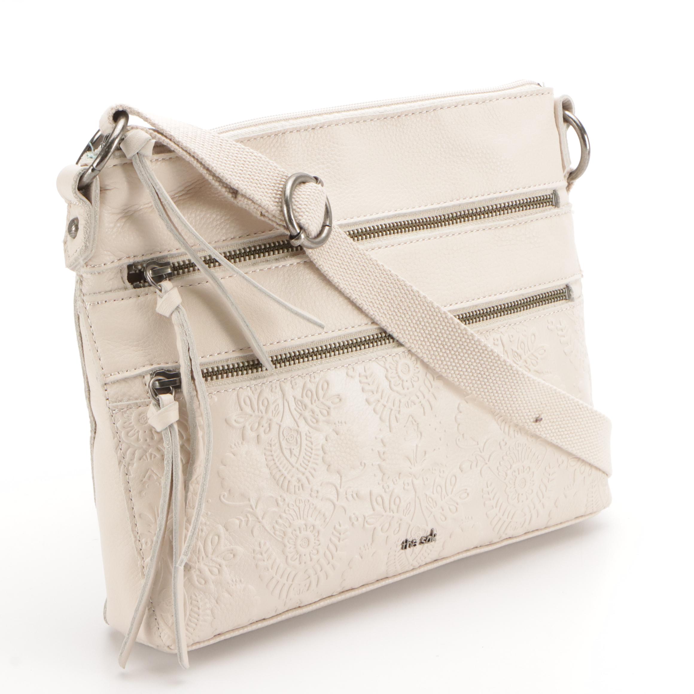 The Sak Crossbody Bags in Reseda Leather and Pebble Grain Leather