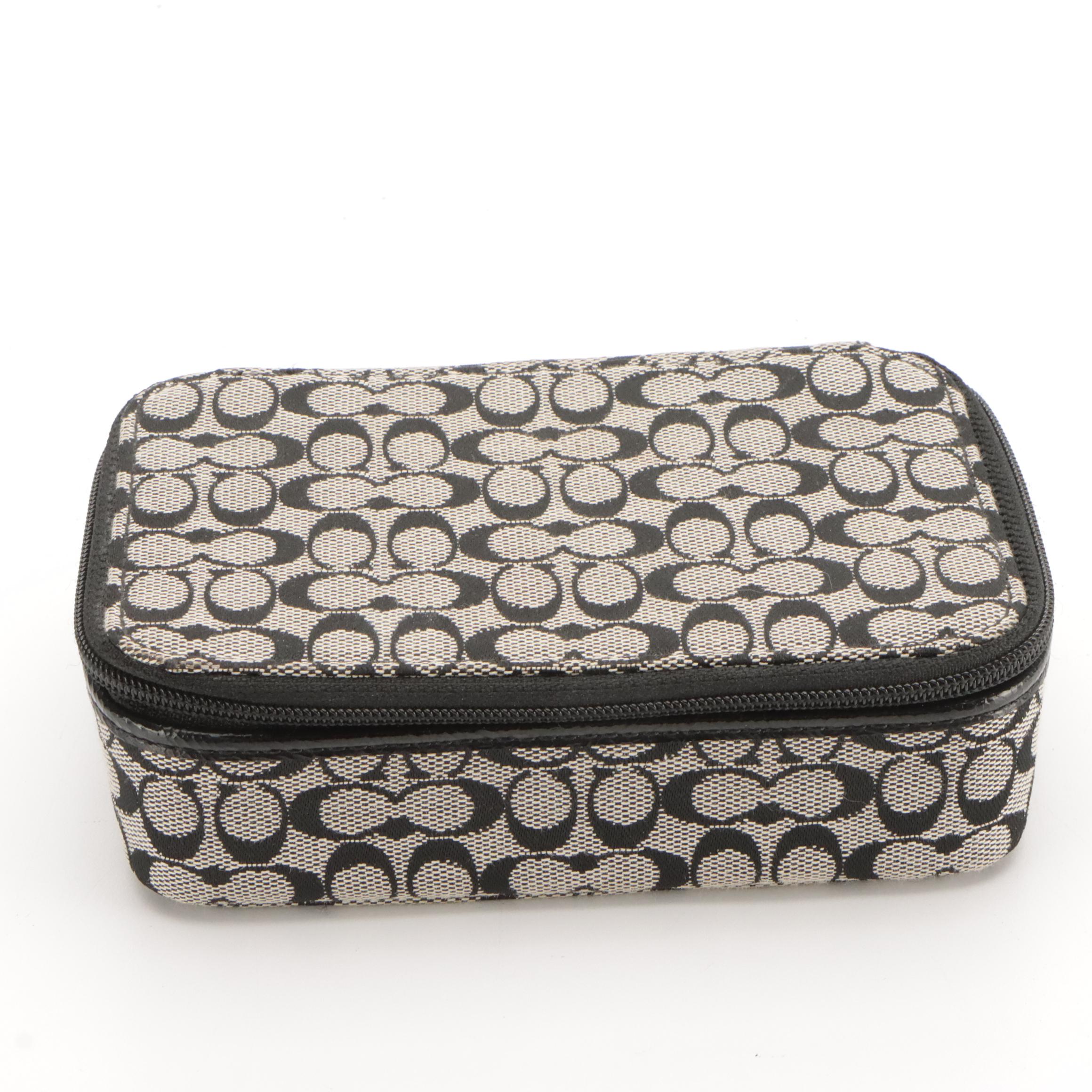 Coach Soho Buckle Flap Shoulder Bag and Travel Jewelry Case in Signature Canvas