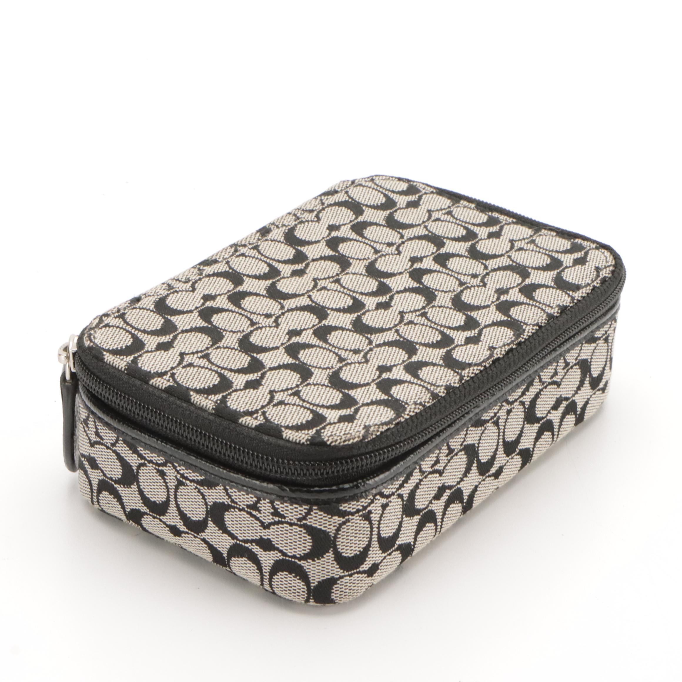 Coach Soho Buckle Flap Shoulder Bag and Travel Jewelry Case in Signature Canvas