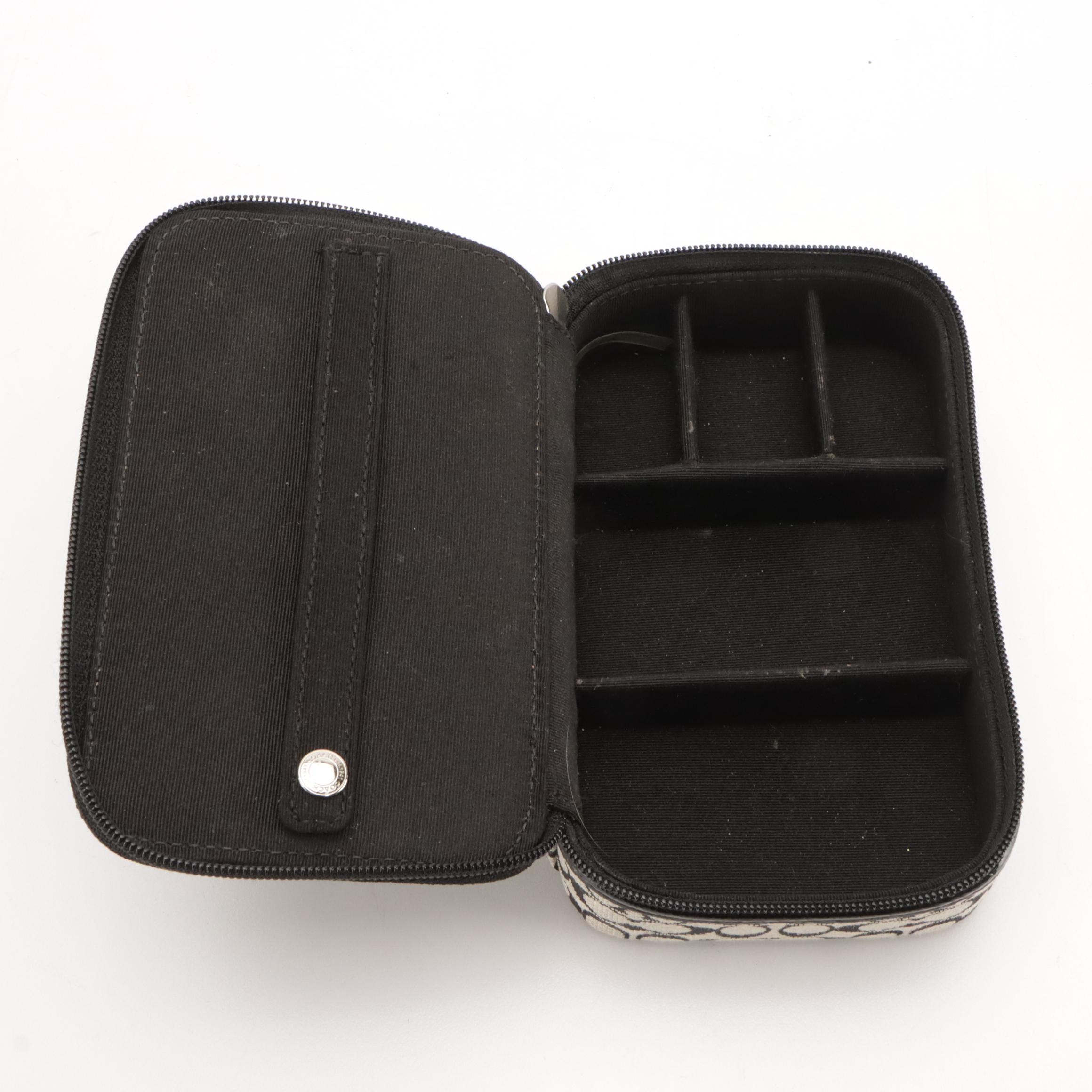 Coach Soho Buckle Flap Shoulder Bag and Travel Jewelry Case in Signature Canvas