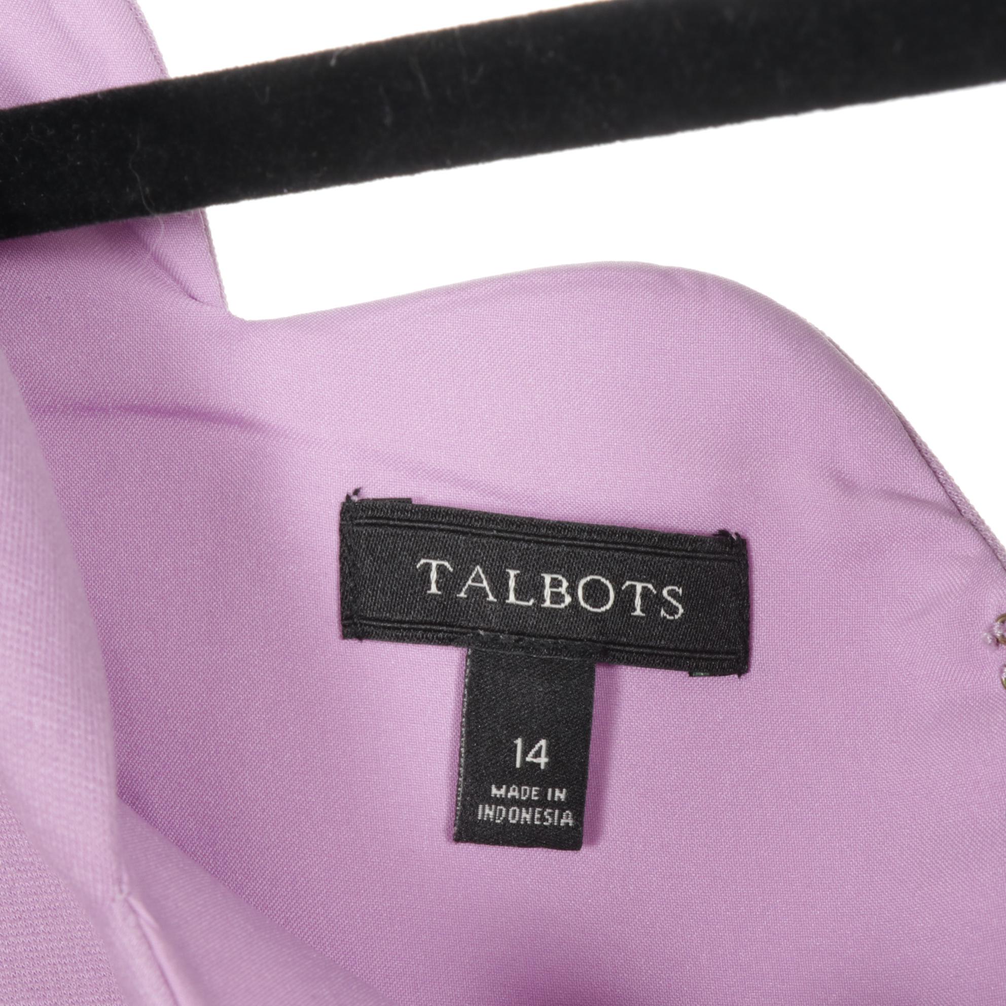 Talbots Lilac Scallop Edge Shift Dress and Cardigan with Pair of Evening Dresses
