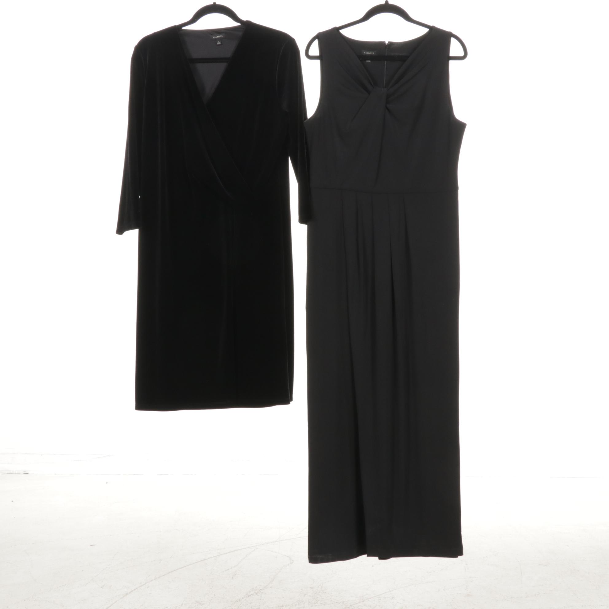 Talbots Lilac Scallop Edge Shift Dress and Cardigan with Pair of Evening Dresses