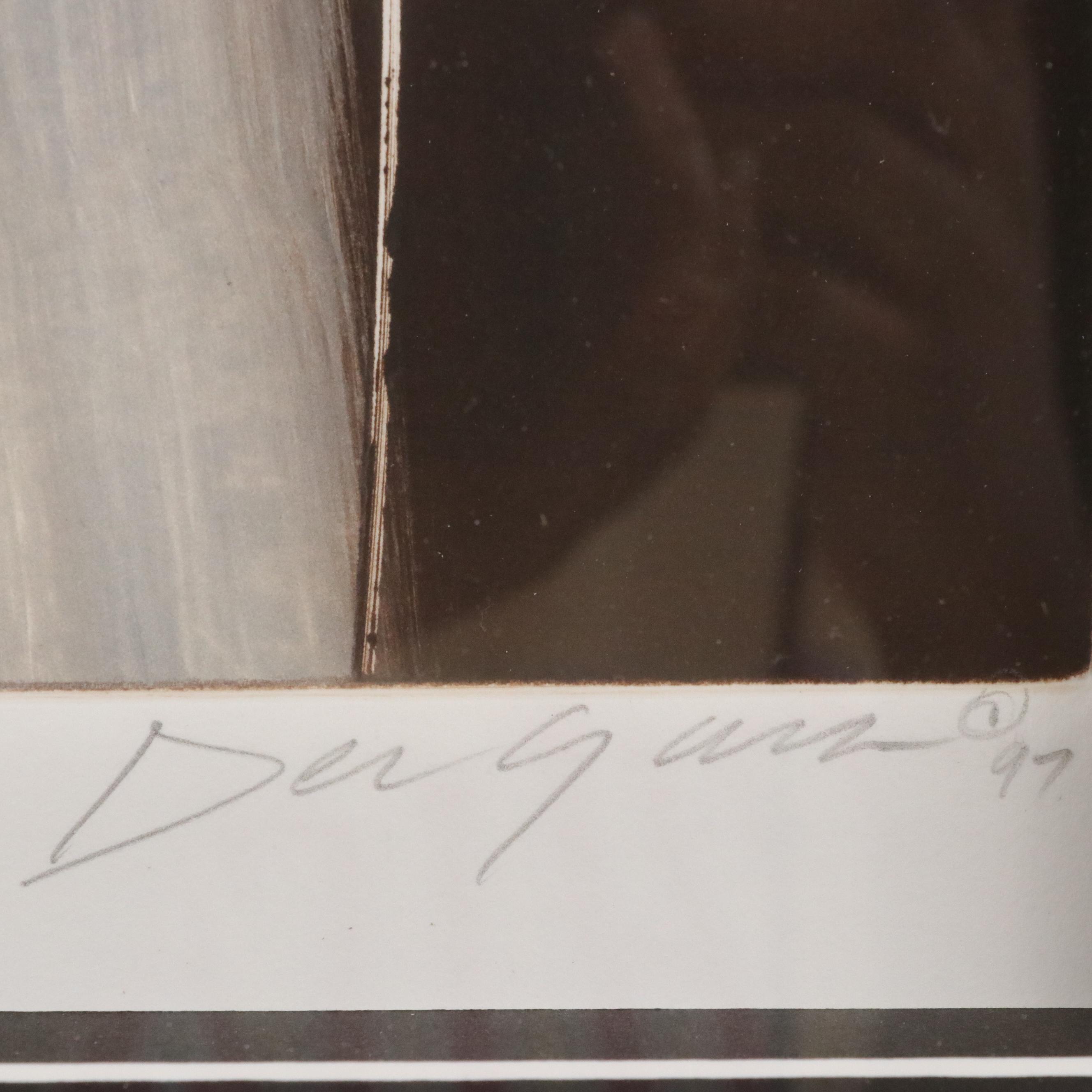 Ann DerGara Abstract Expressionist Style Monotypes, 1991 and 1997