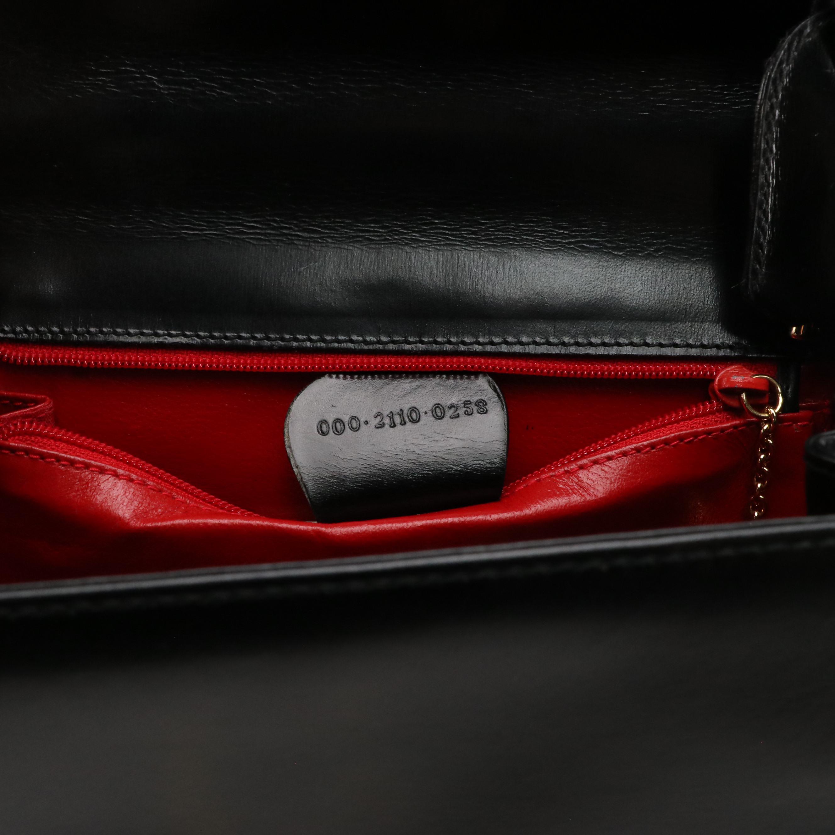 Gucci Lady Lock Two-Way Bag in Black Leather