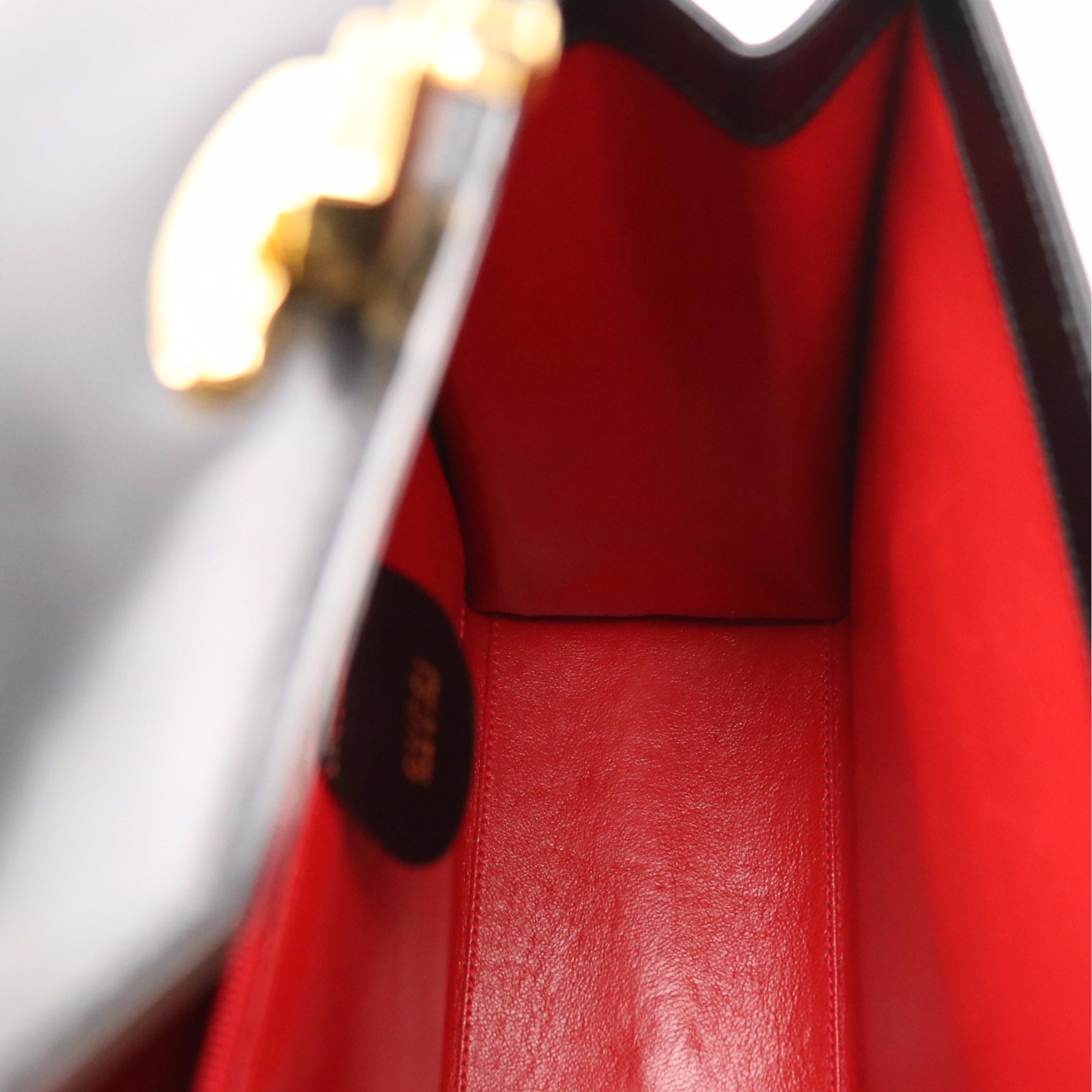 Gucci Lady Lock Two-Way Bag in Black Leather