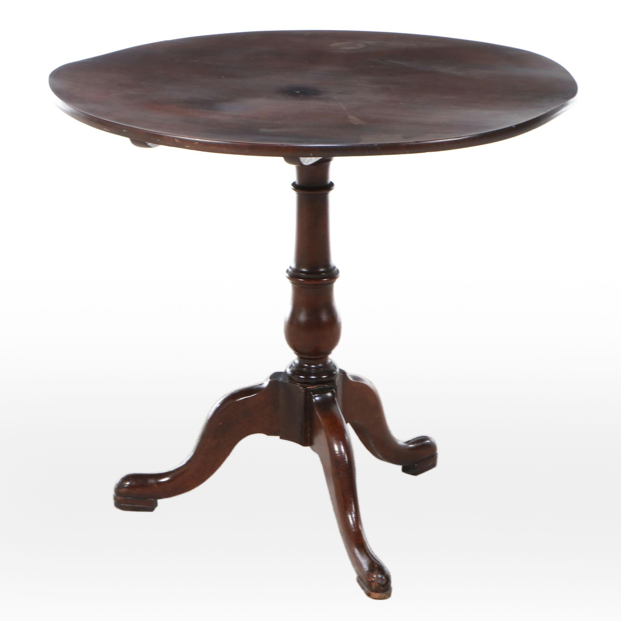 Queen Anne Style Mahogany Center Table, 20th Century