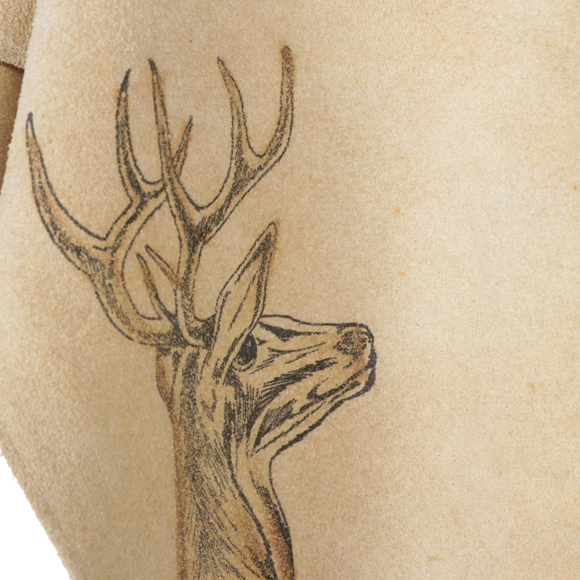 Van Dyck Mexican Leather Poncho with Fringe