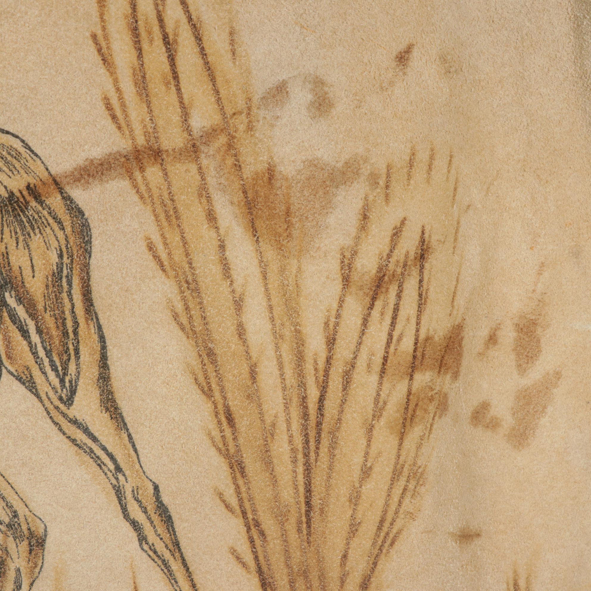 Van Dyck Mexican Leather Poncho with Fringe