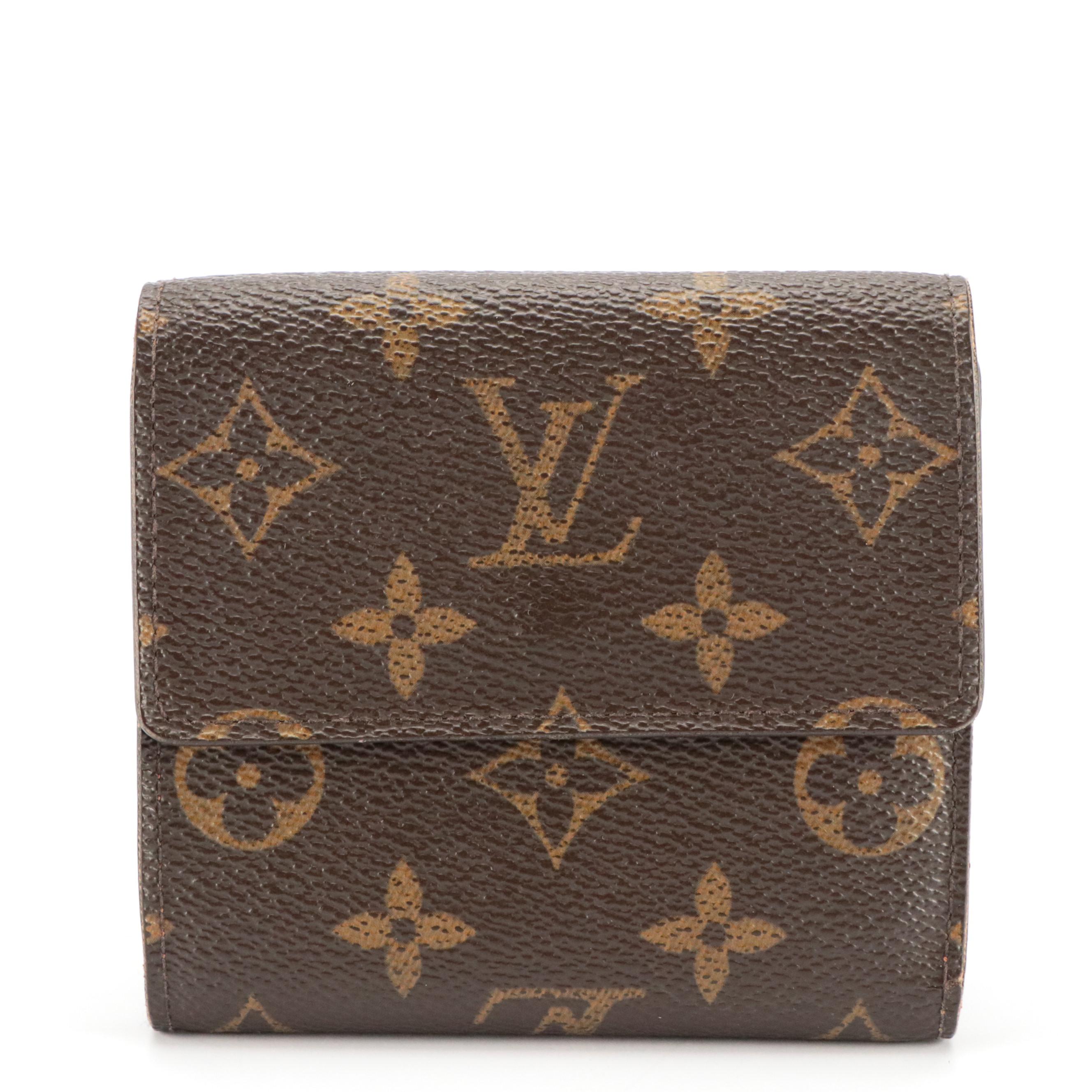 Louis Vuitton Elise Compact Wallet in Monogram Canvas and Leather