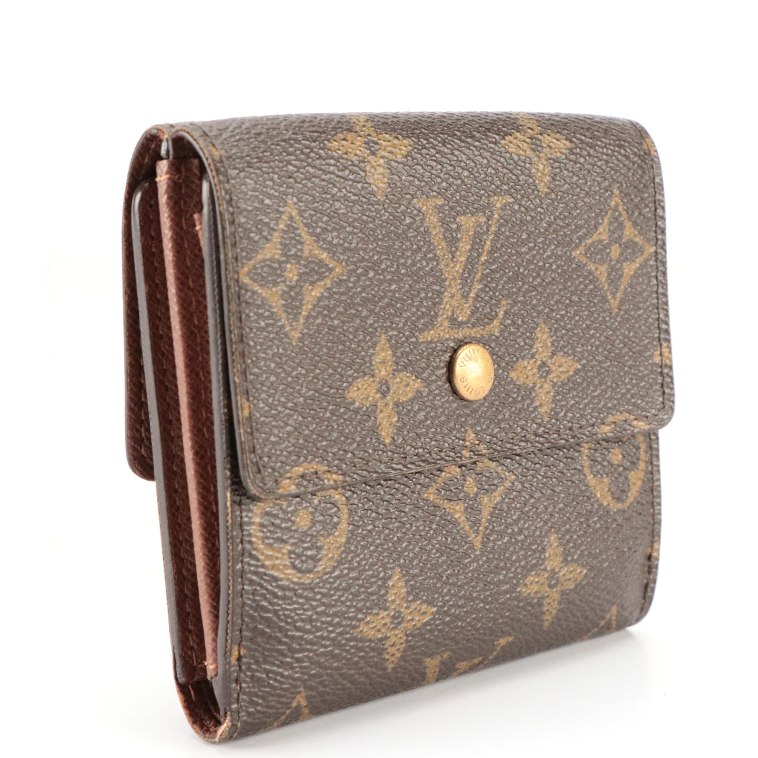 Louis Vuitton Elise Compact Wallet in Monogram Canvas and Leather