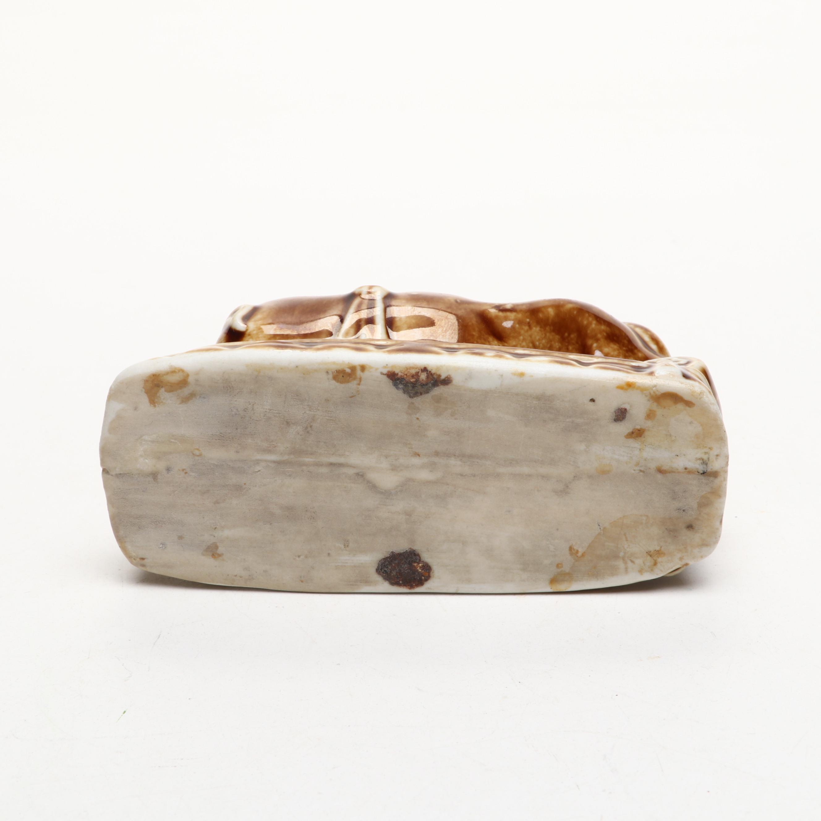 Austrian Ceramic Mouse with Pig Banks, Early 20th Century