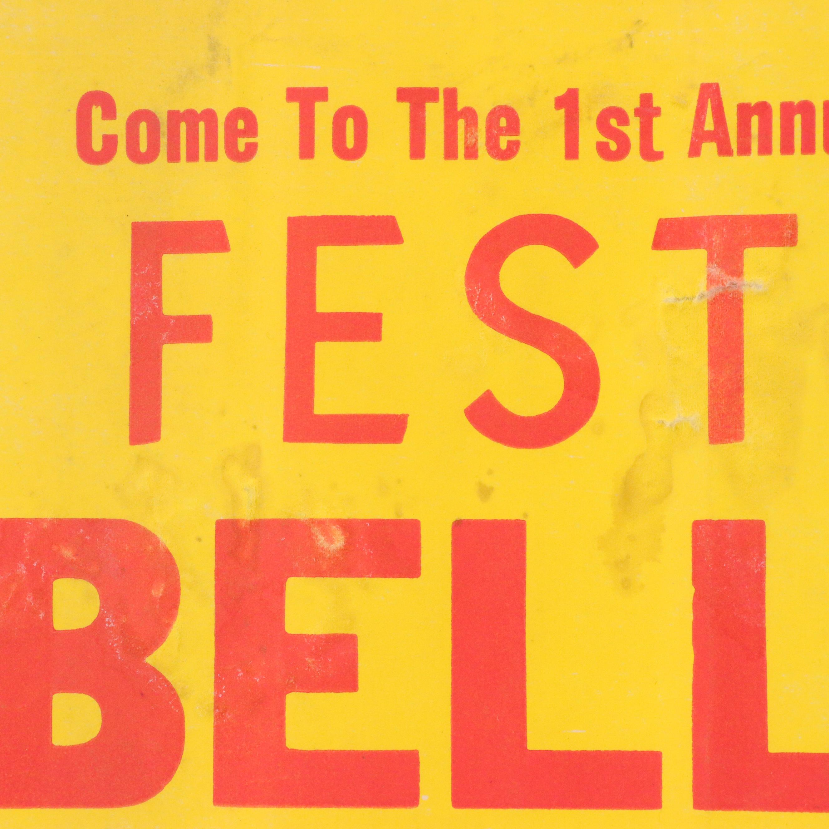 Lithograph Poster for the 1st Annual All American Glass Festival, Bellaire, 1973