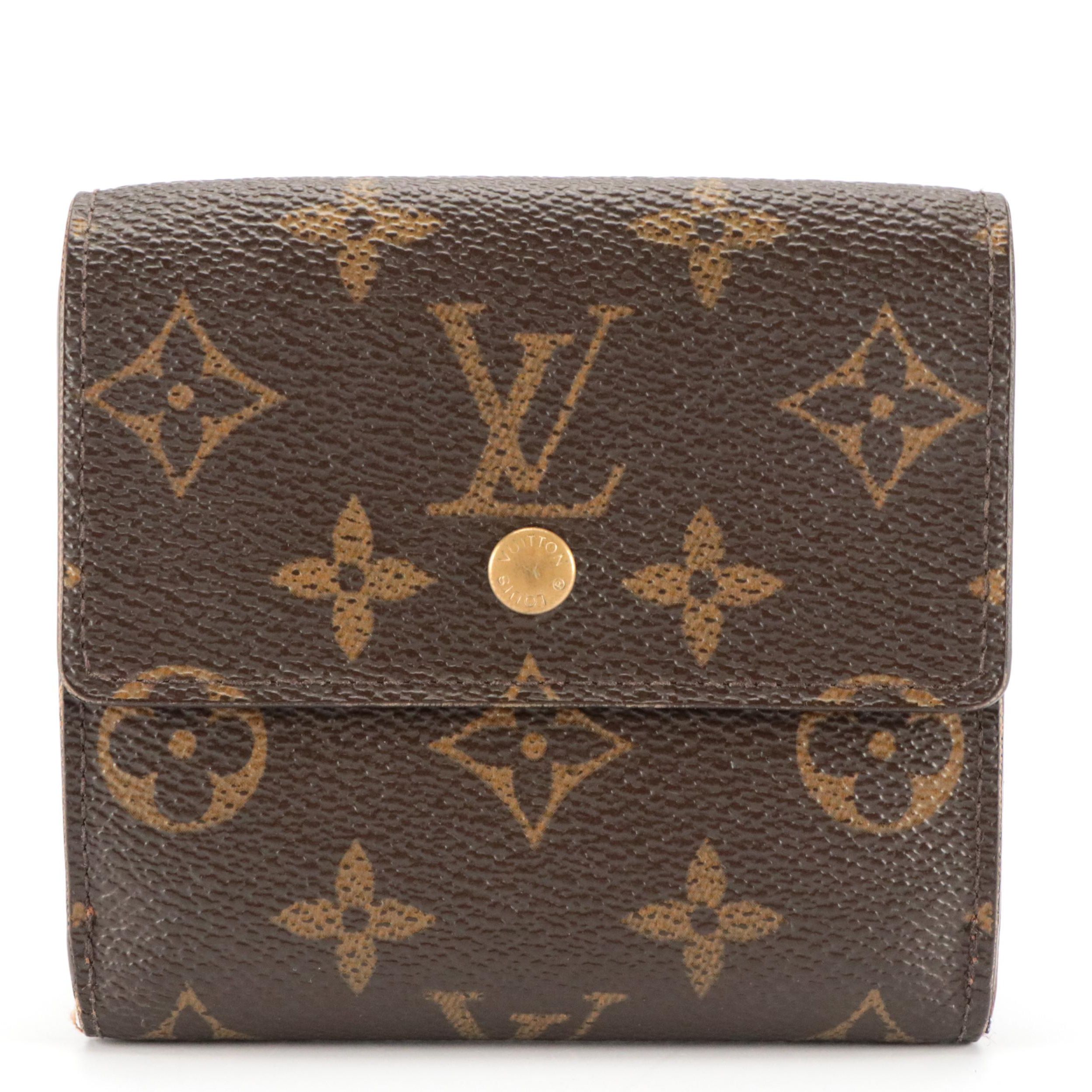 Louis Vuitton Elise Compact Wallet in Monogram Canvas and Leather