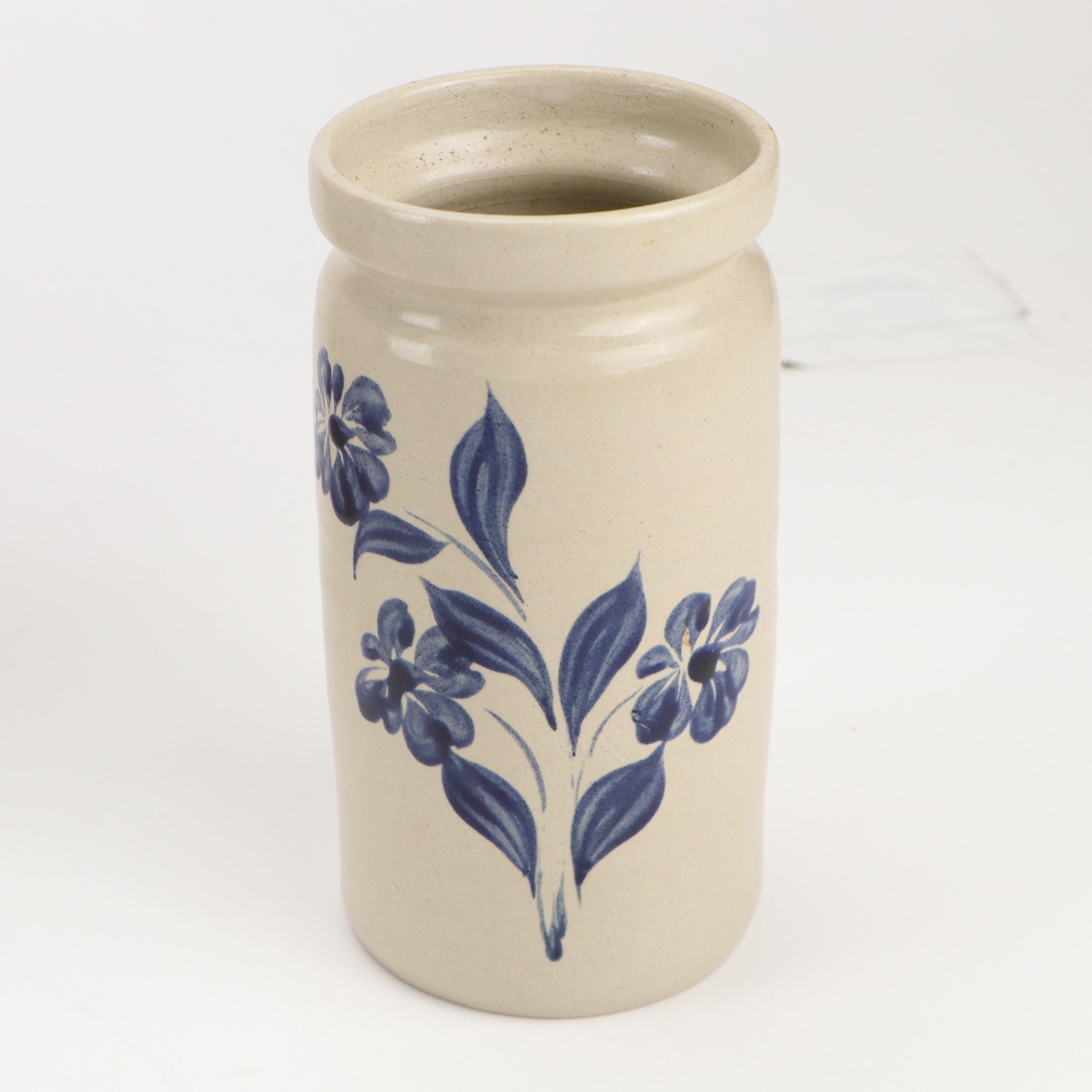 Maloney and Robinson Ransbottom Pottery Salt Glazed Stoneware Crocks