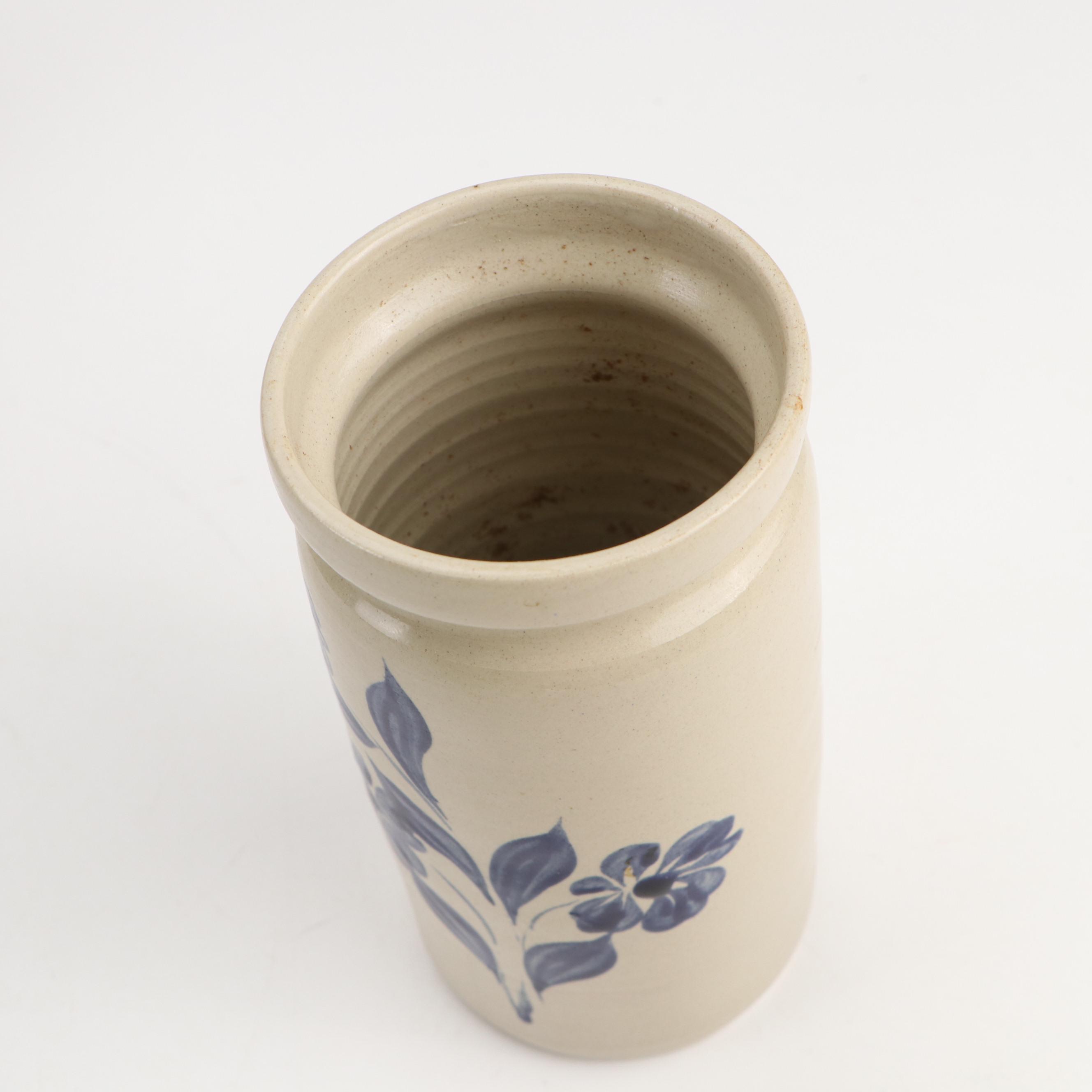 Maloney and Robinson Ransbottom Pottery Salt Glazed Stoneware Crocks