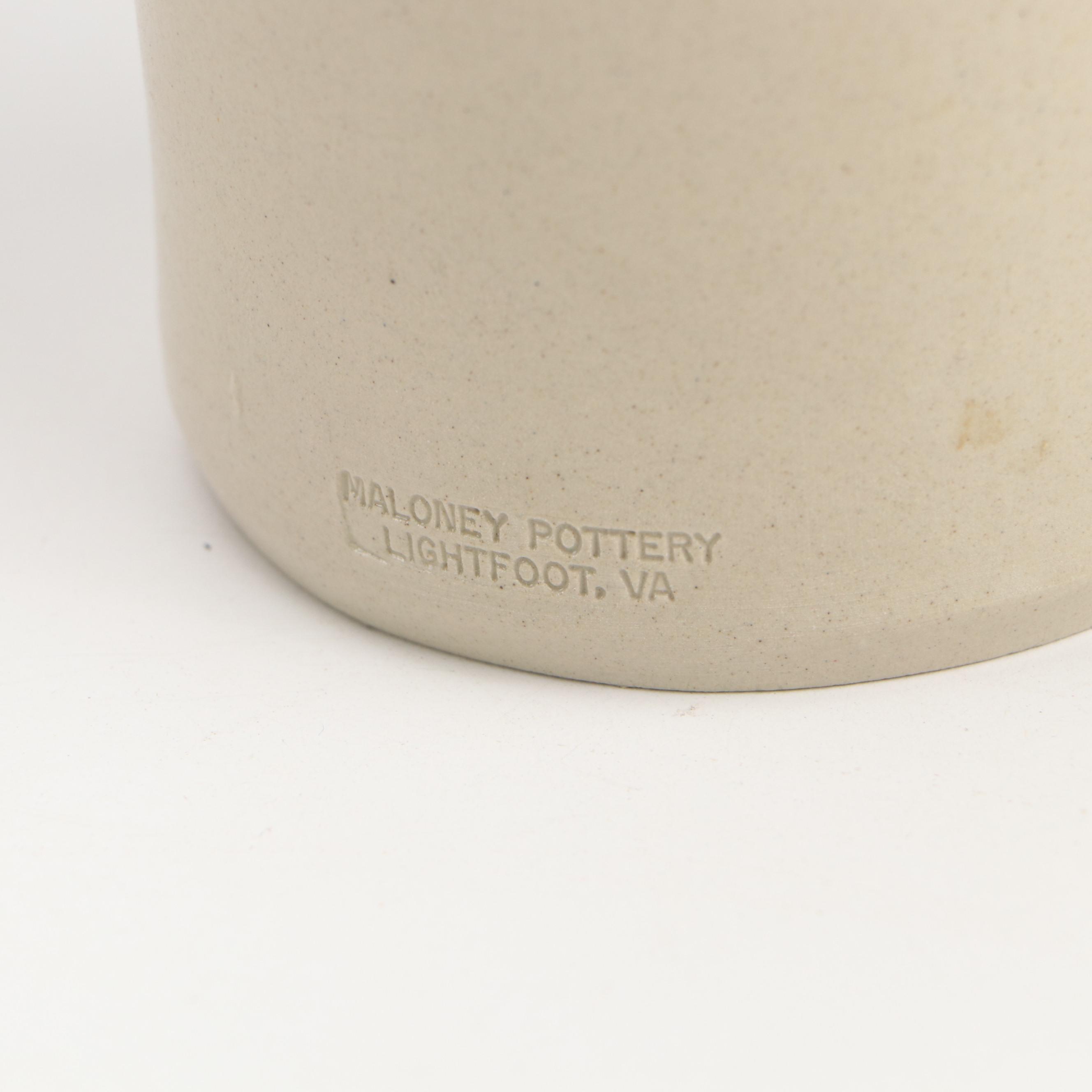 Maloney and Robinson Ransbottom Pottery Salt Glazed Stoneware Crocks