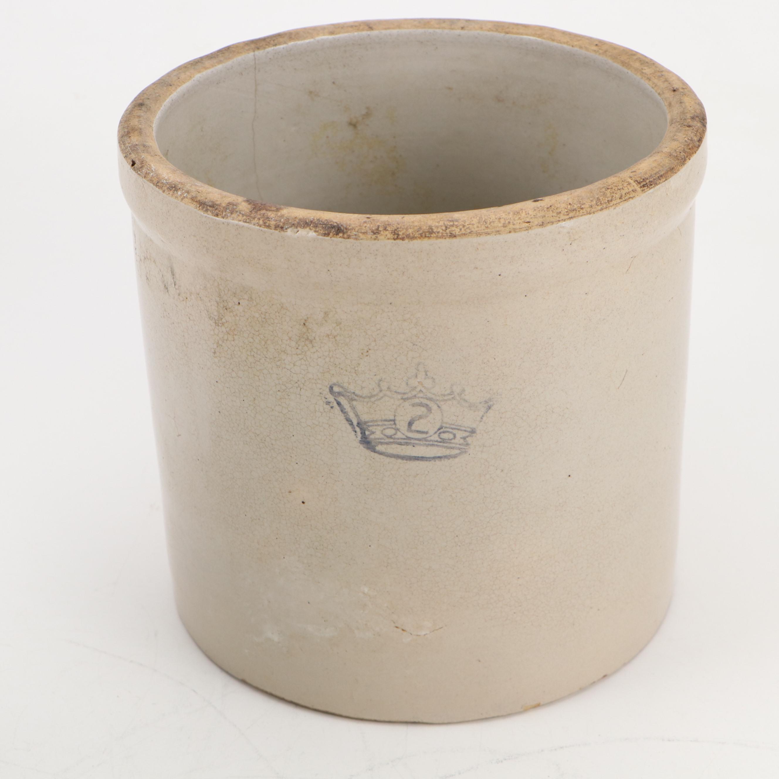 Maloney and Robinson Ransbottom Pottery Salt Glazed Stoneware Crocks